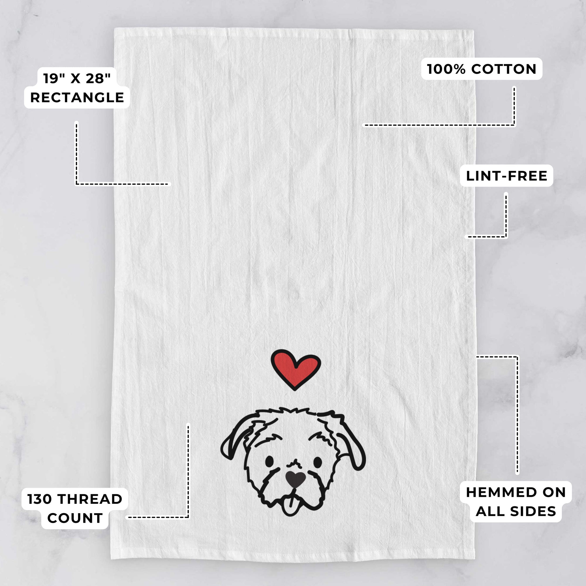 Love Always Shih Tzu - Koko - Tea Towel