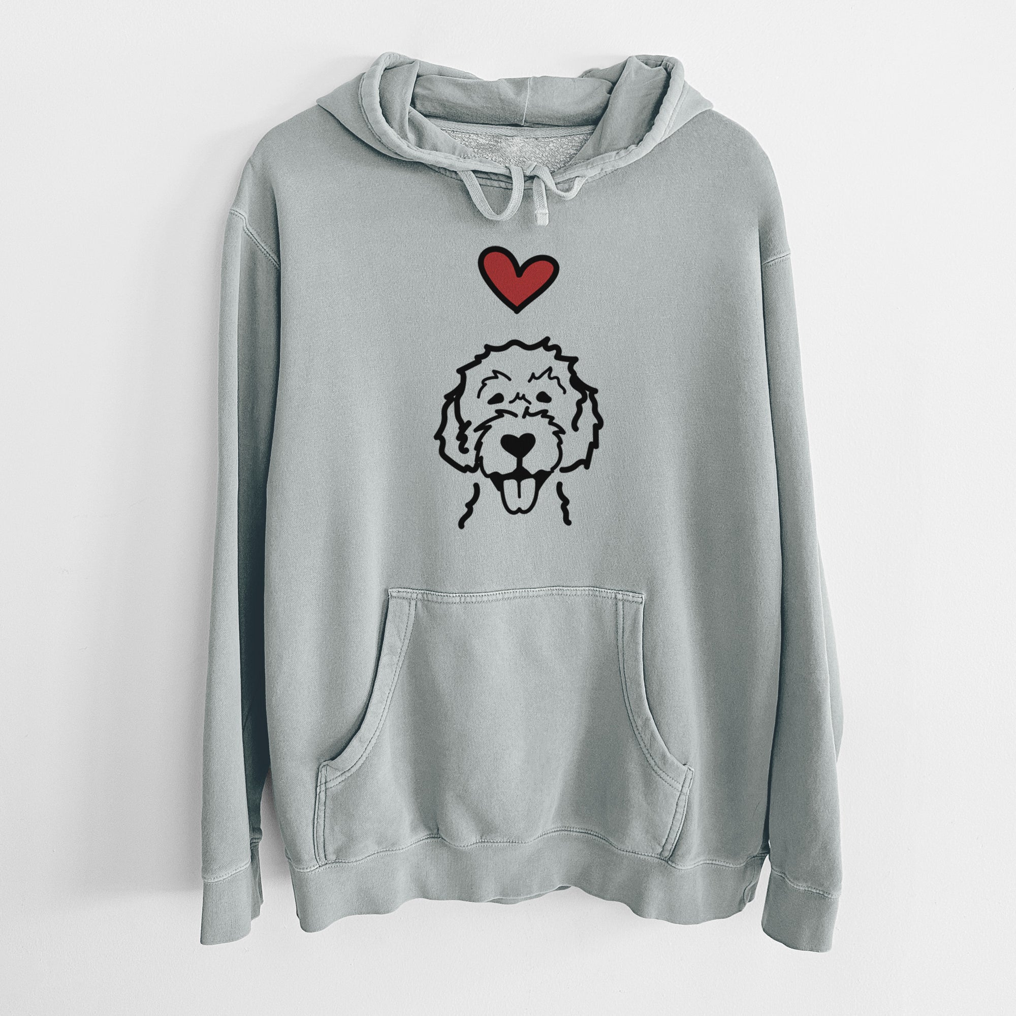 Love Always Labradoodle - Unisex Pigment Dyed Hoodie
