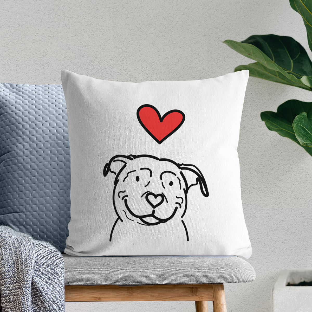 Love Always American Pitbull Terrier - Lady -  Throw Pillow Cover