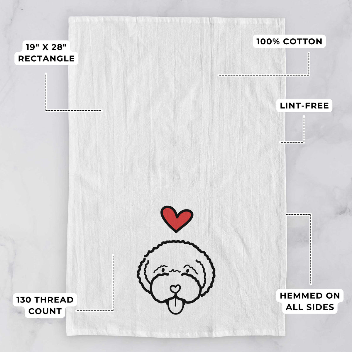 Love Always Lagotta Romagnolo - Tea Towel