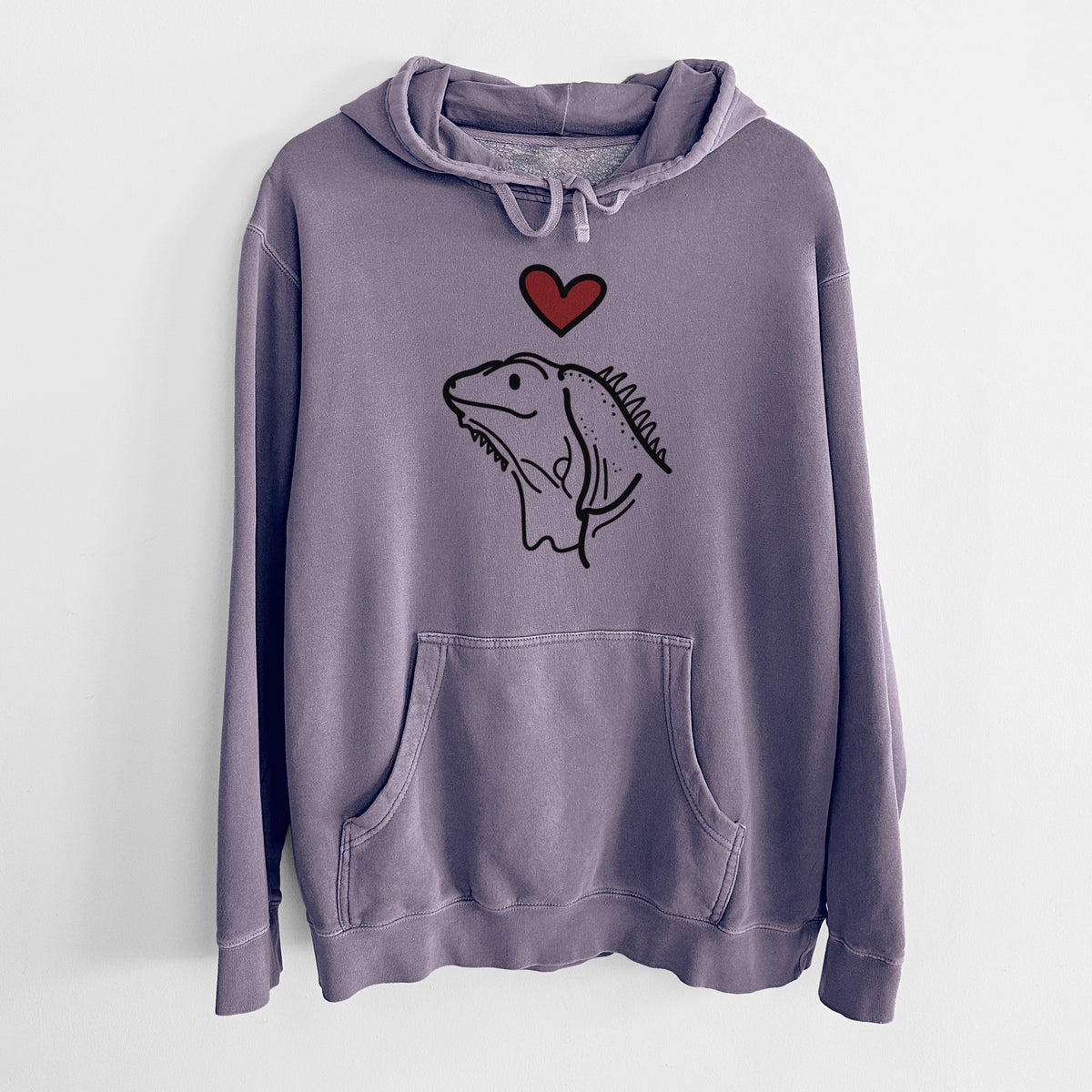 Love Always Iguana - Louie - Unisex Pigment Dyed Hoodie