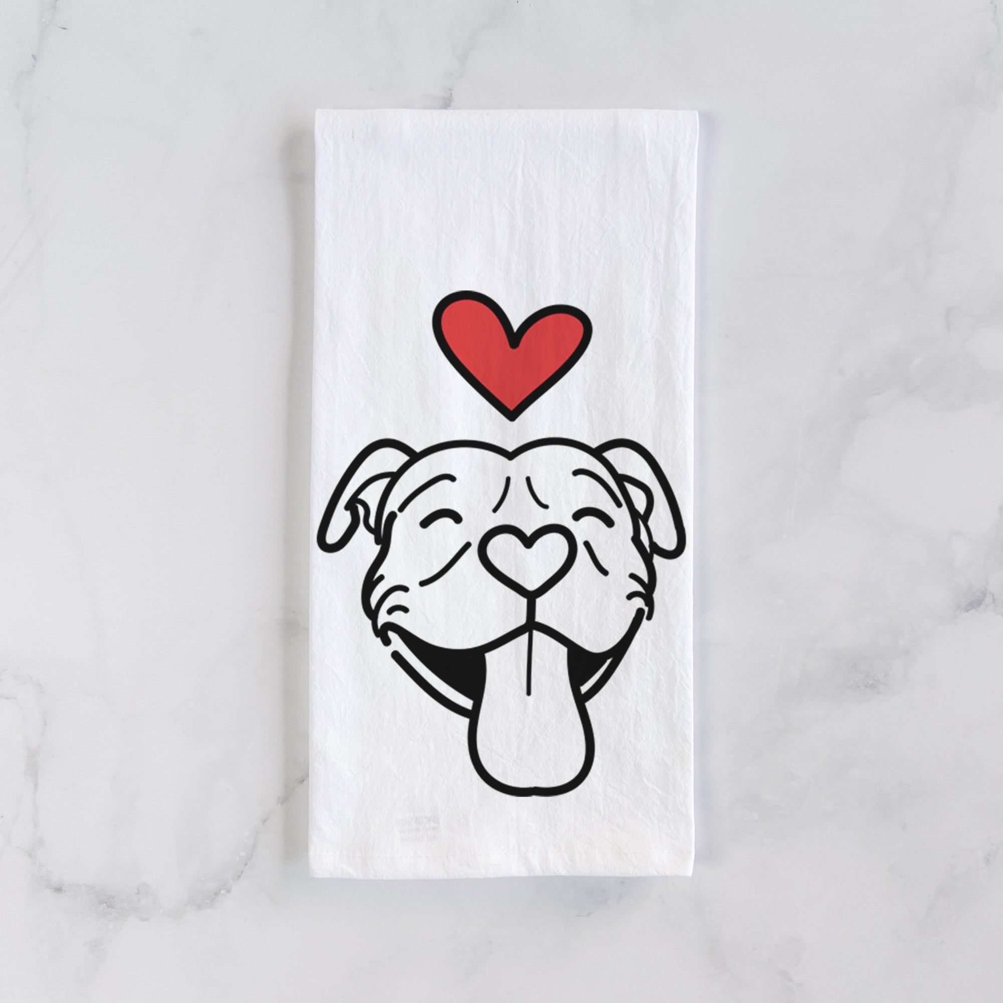 Love Always Pitbull - Louie - Tea Towel