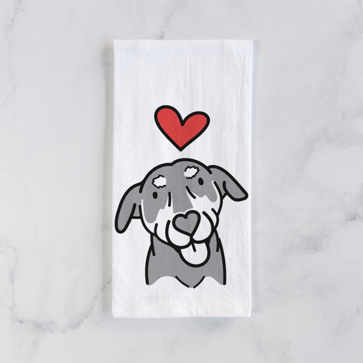 Love Always Mixed Breed - Lousia - Tea Towel