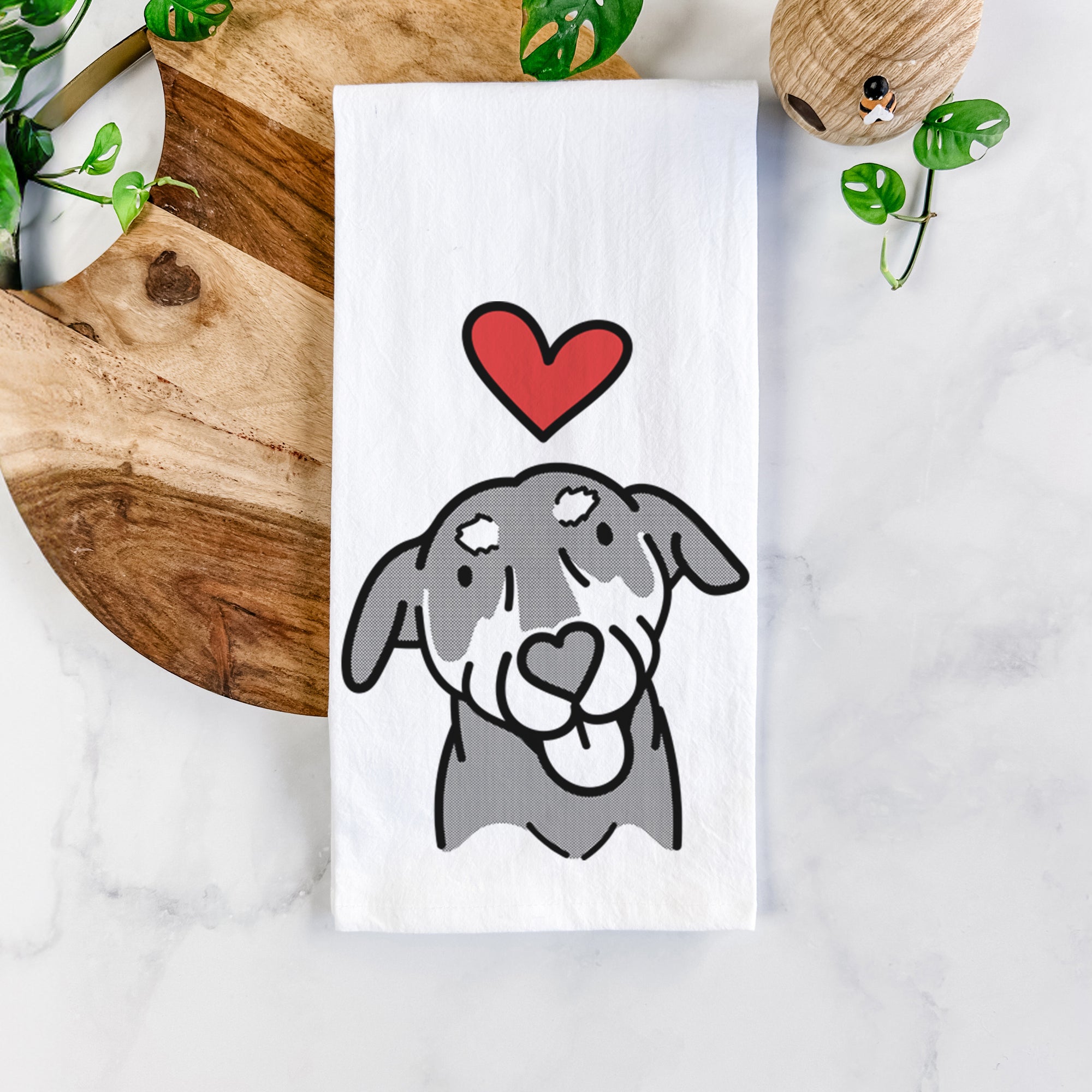 Love Always Mixed Breed - Lousia - Tea Towel