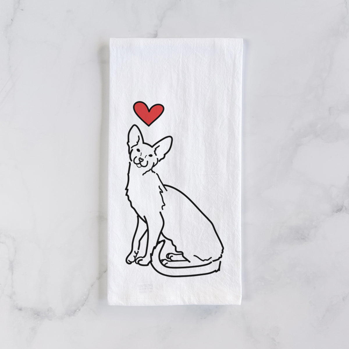 Love Always Oriental Shorthair Cat - Lyra - Tea Towel