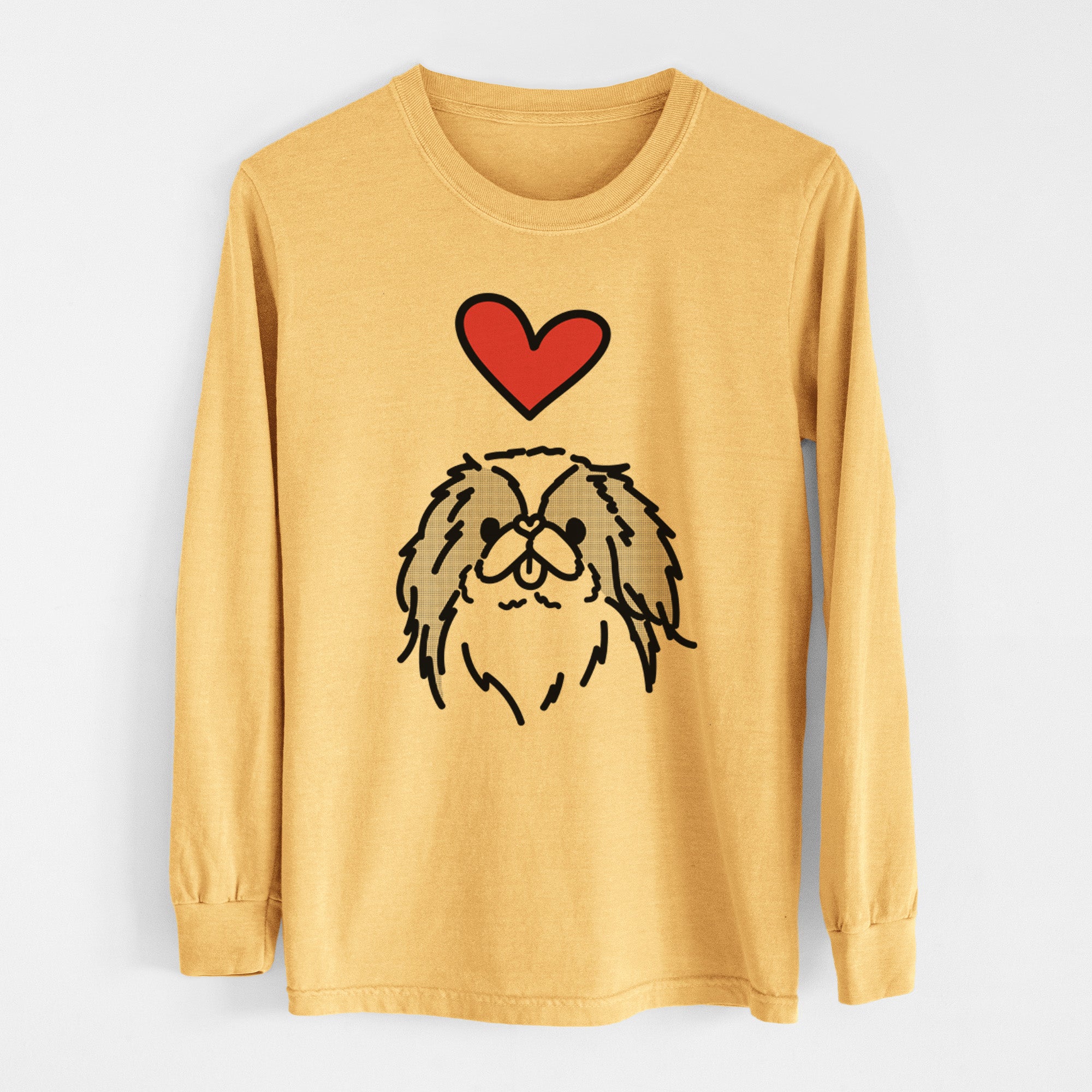 Love Always Japanese Chin - Macha - Heavyweight 100% Cotton Long Sleeve