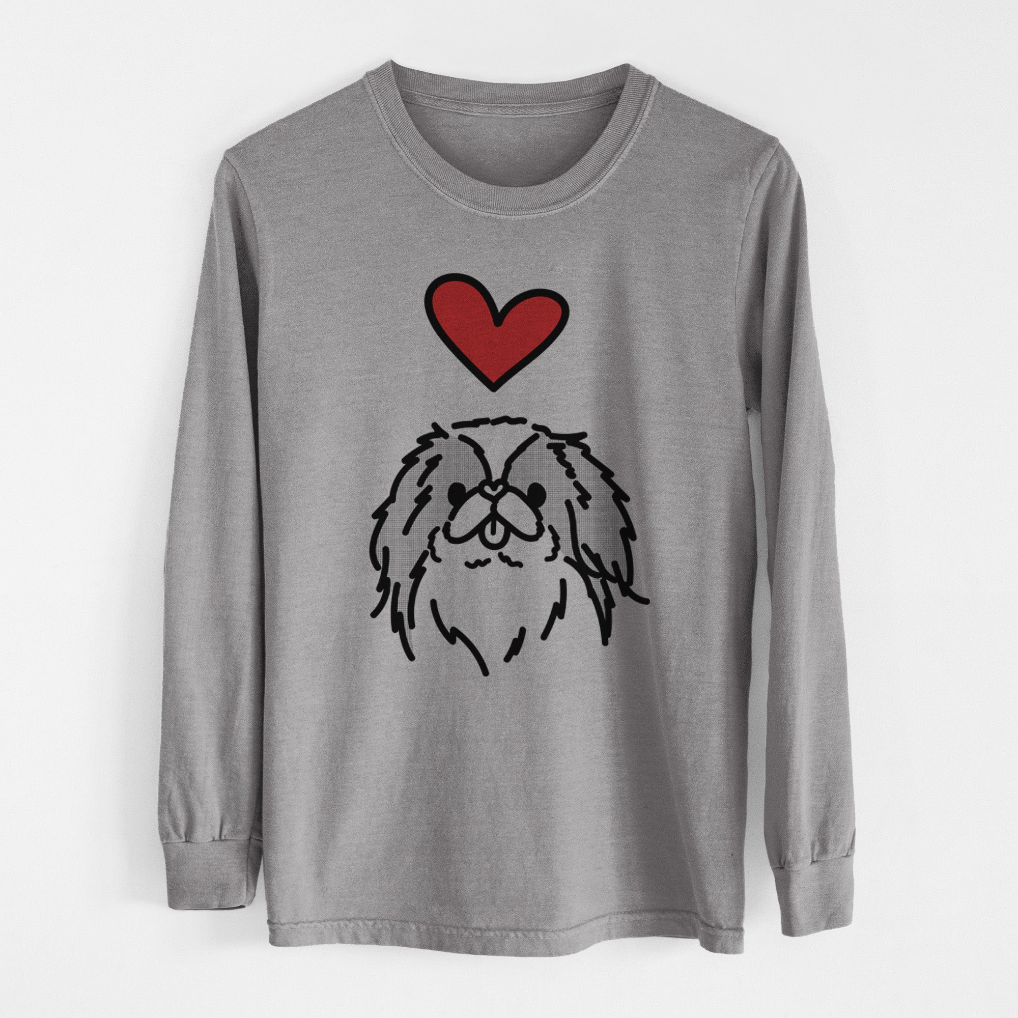 Love Always Japanese Chin - Macha - Heavyweight 100% Cotton Long Sleeve