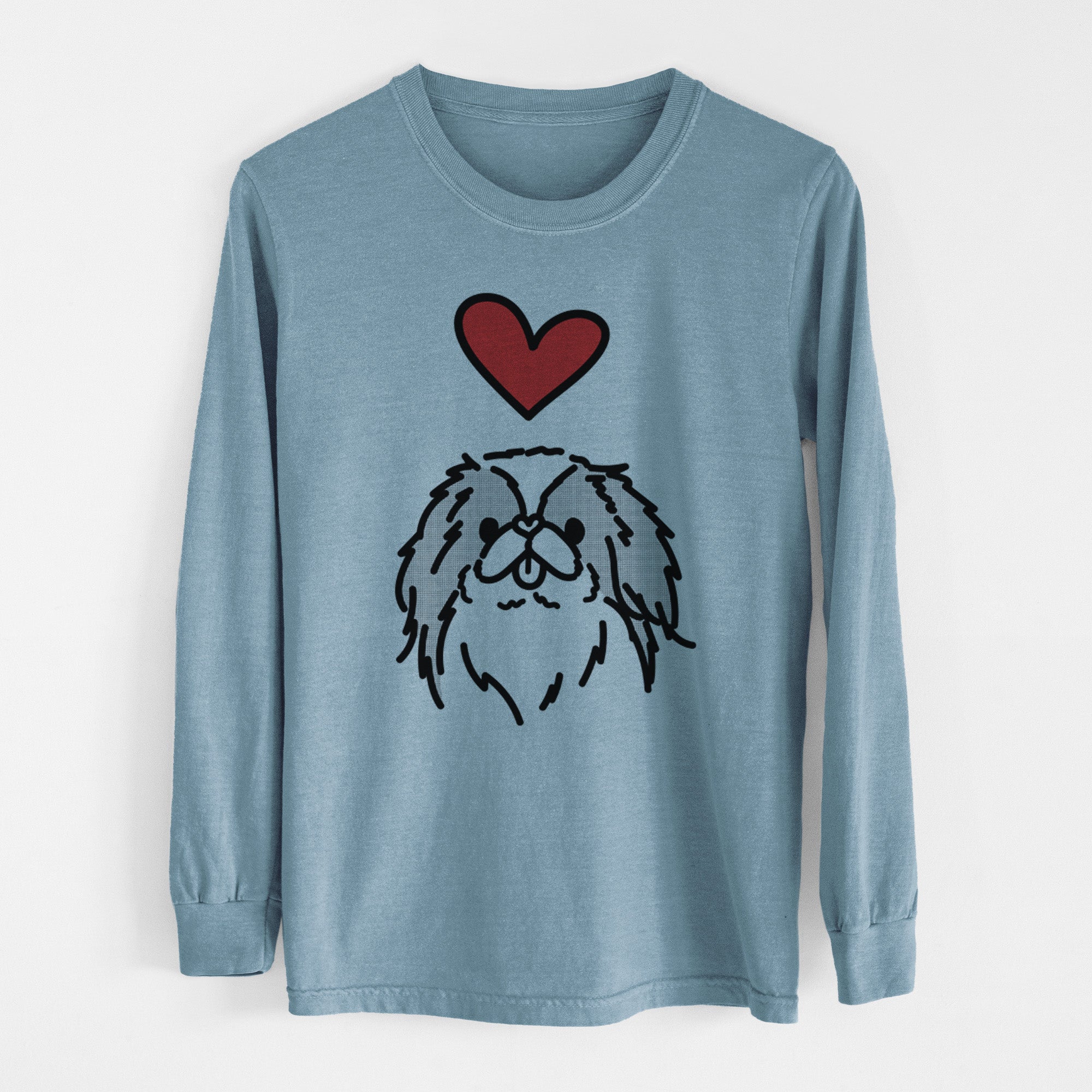 Love Always Japanese Chin - Macha - Heavyweight 100% Cotton Long Sleeve