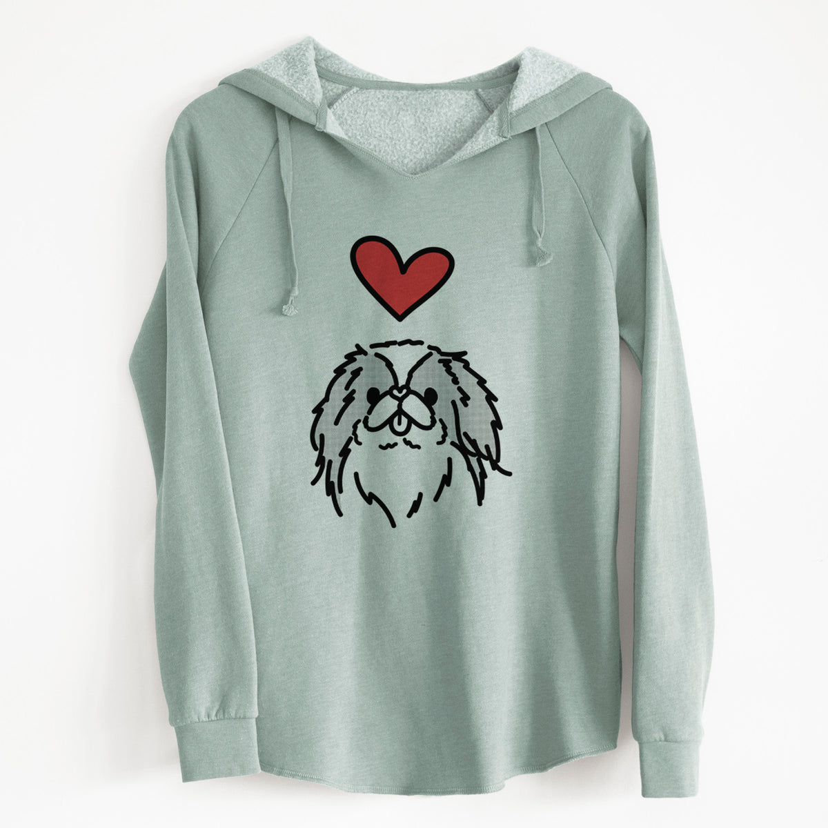 Love Always Japanese Chin - Macha - Cali Wave Hooded Sweatshirt