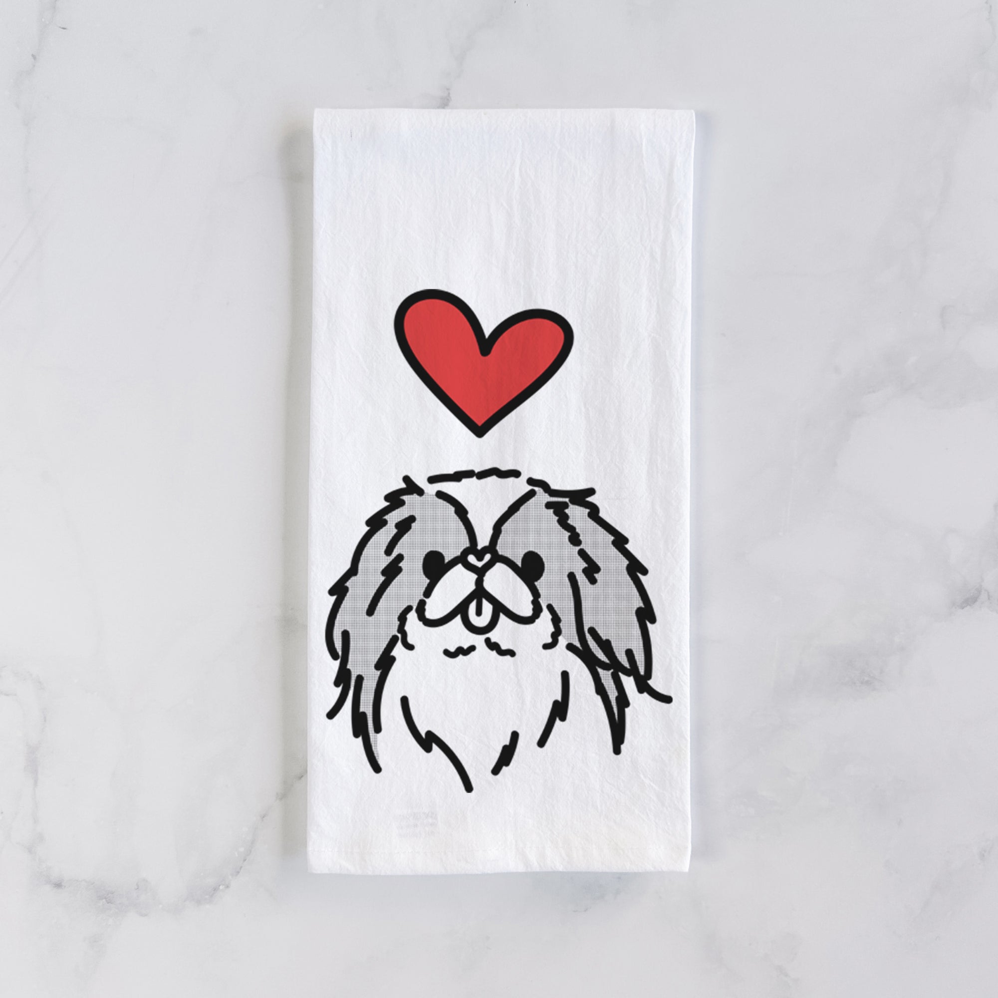 Love Always Japanese Chin - Macha - Tea Towel