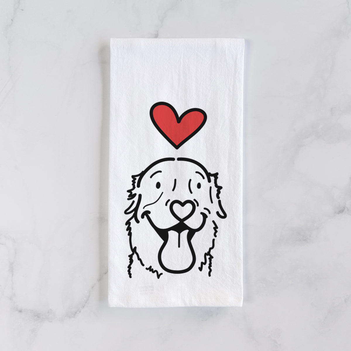 Love Always Golden Retriever - Maple - Tea Towel