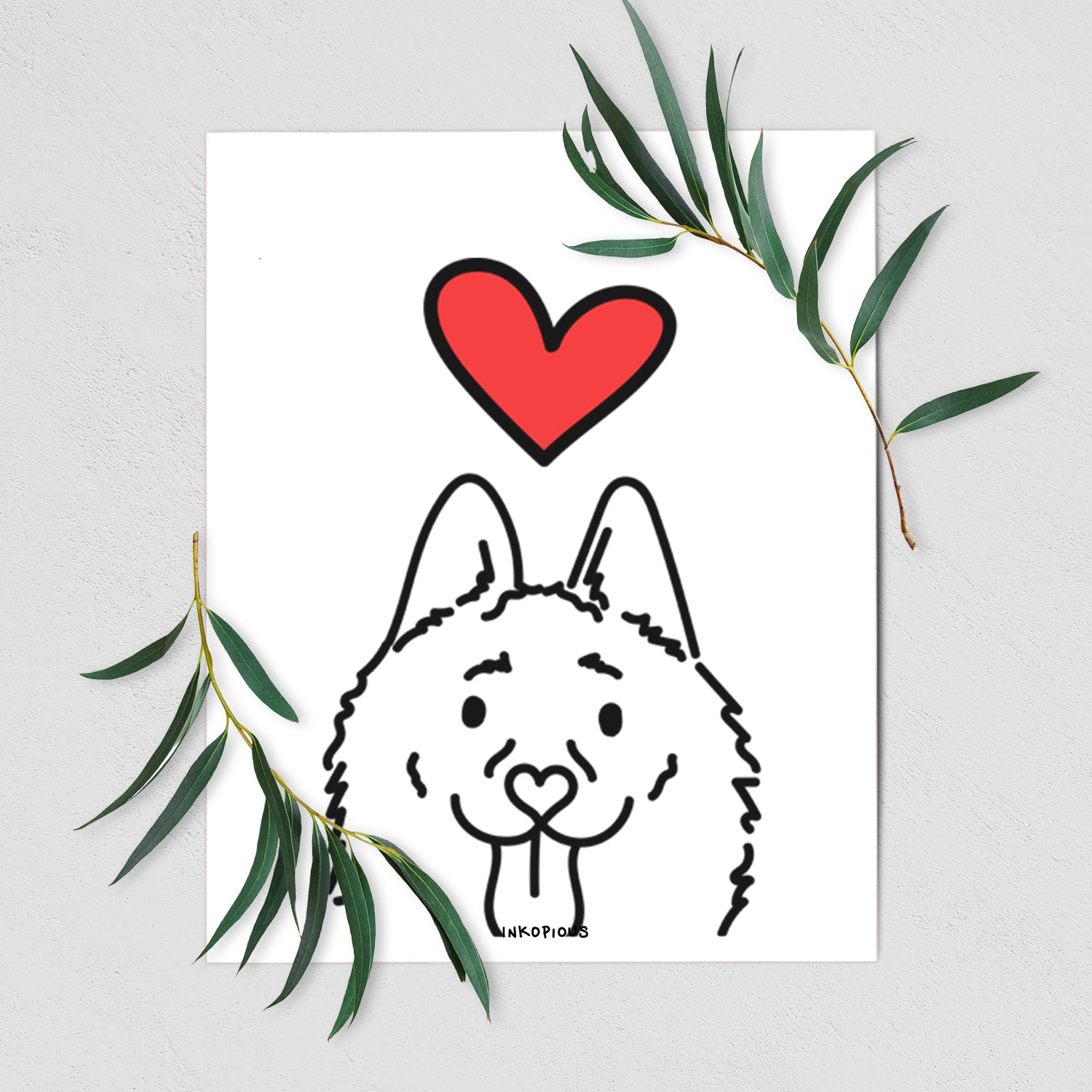 Love Always Schipperke - Meeko Art Print