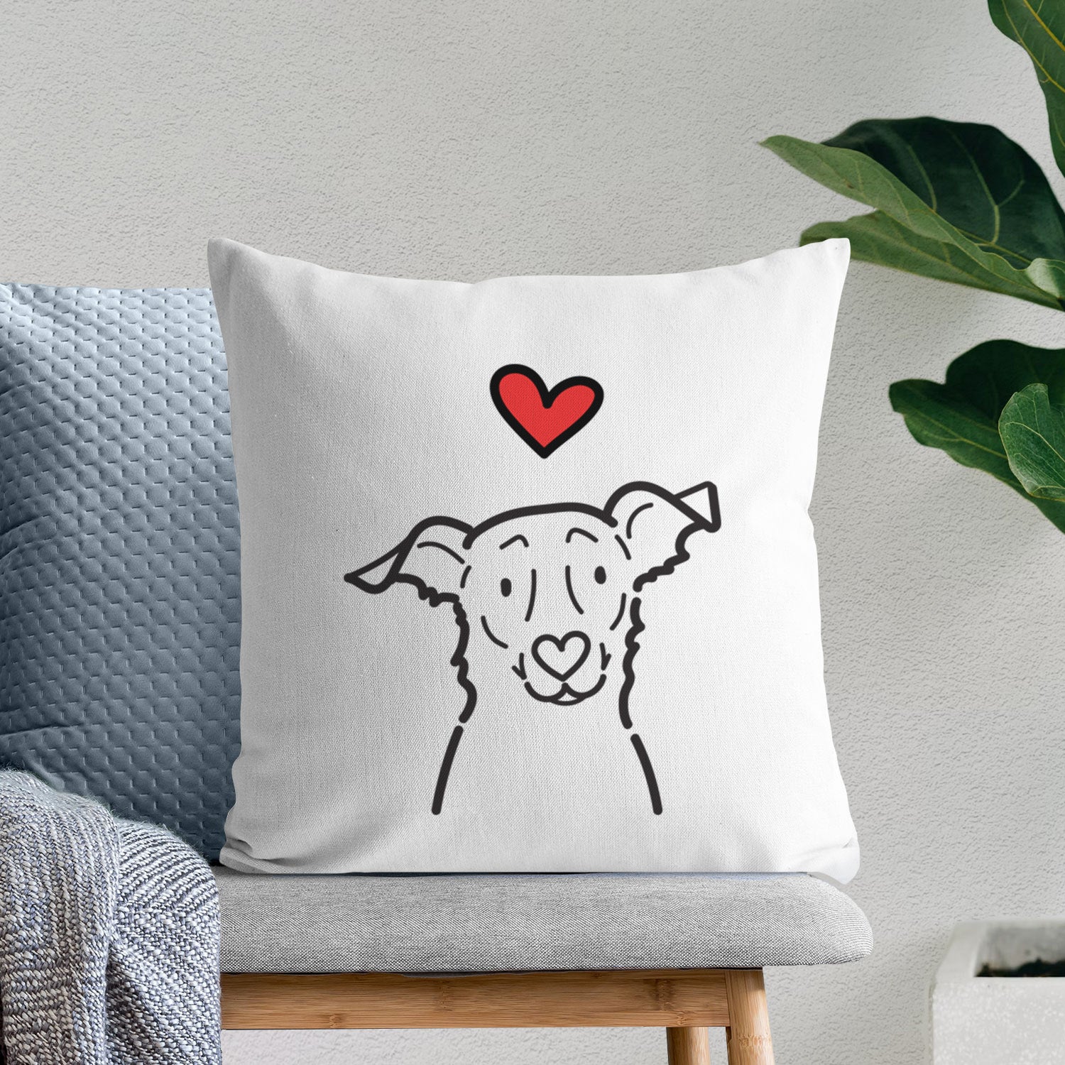 Love Always Border Collie Mix - Millie -  Throw Pillow Cover