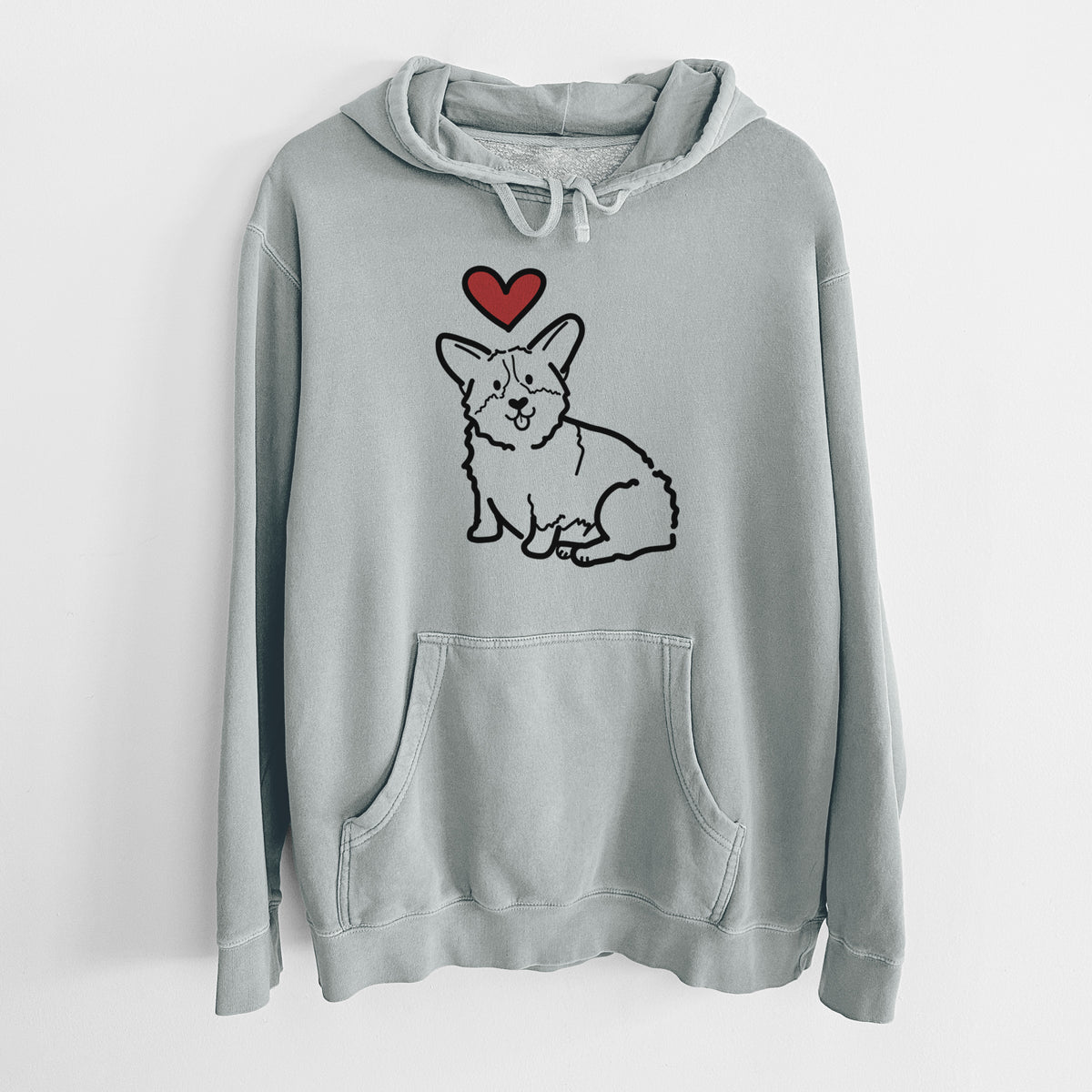 Love Always Pembroke Welsh Corgi - Millie - Unisex Pigment Dyed Hoodie