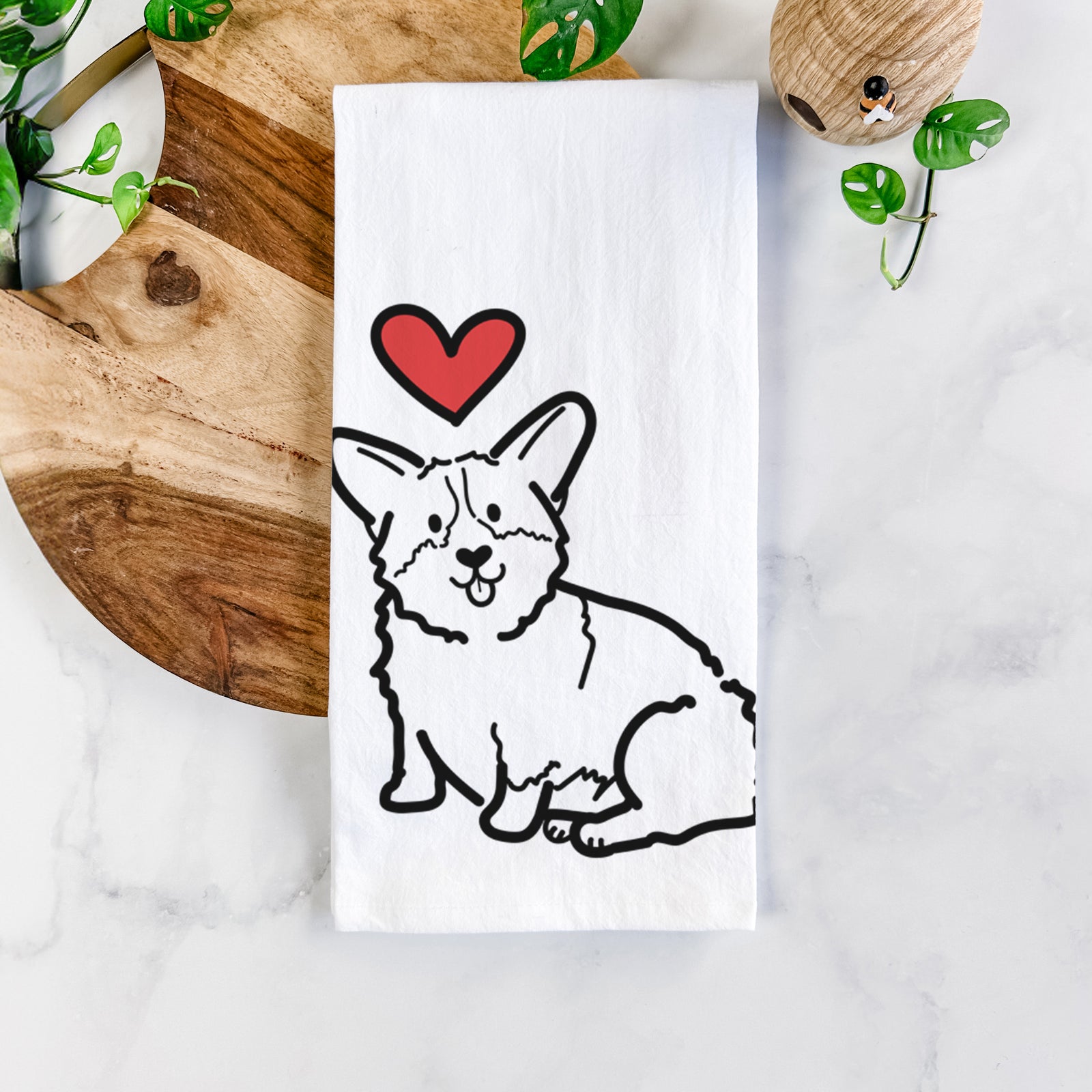 Love Always Pembroke Welsh Corgi - Millie - Tea Towel