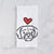 Love Always Puggle - Mitzi - Tea Towel