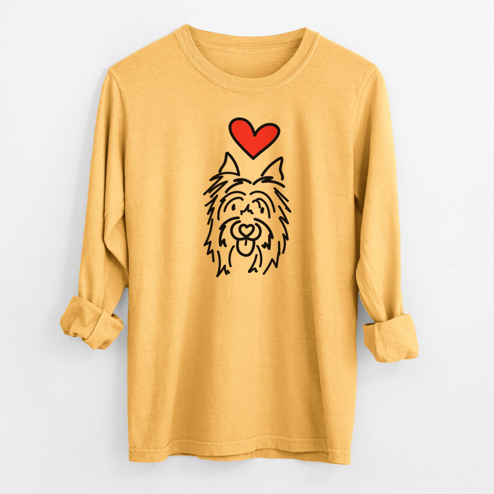 Love Always Silky Terrier - Monty - Heavyweight 100% Cotton Long Sleeve