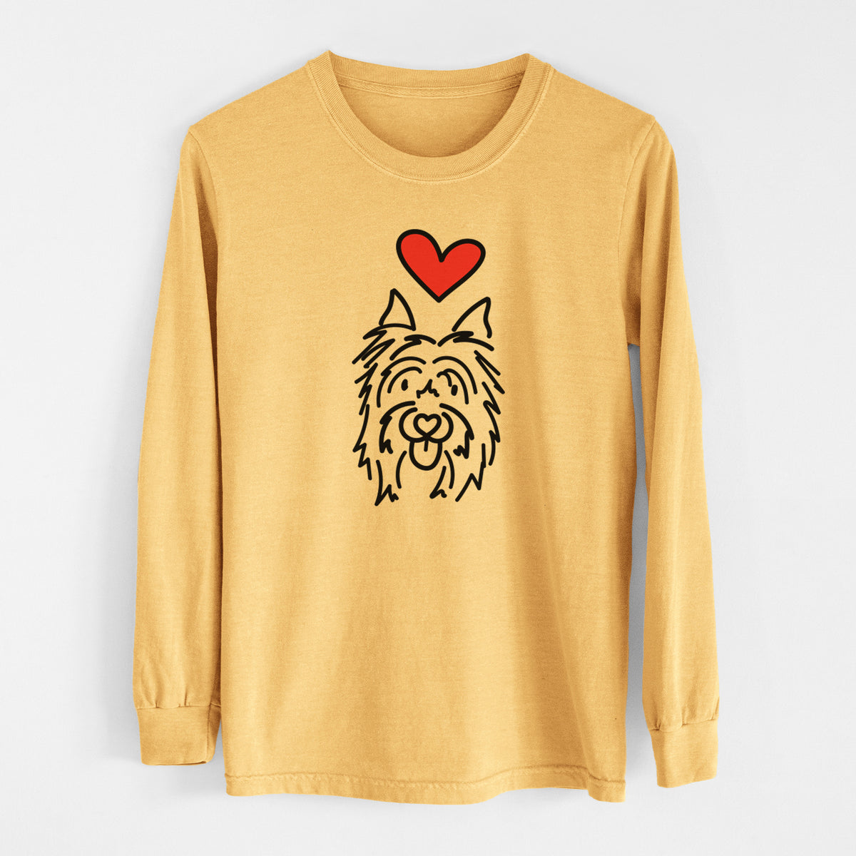 Love Always Silky Terrier - Monty - Heavyweight 100% Cotton Long Sleeve