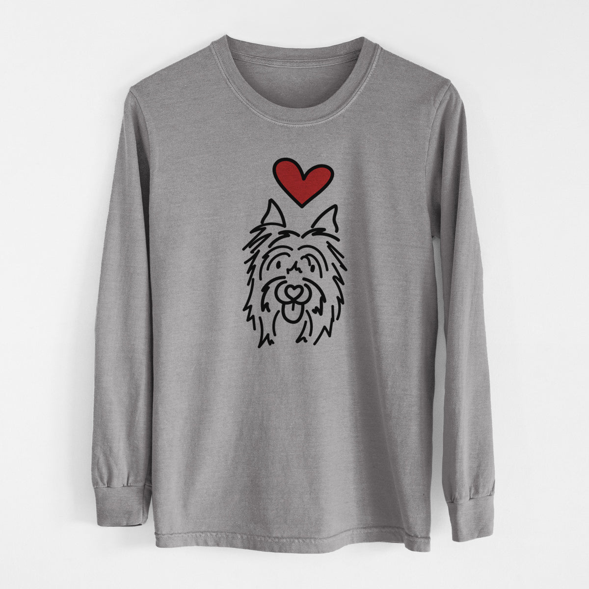 Love Always Silky Terrier - Monty - Heavyweight 100% Cotton Long Sleeve