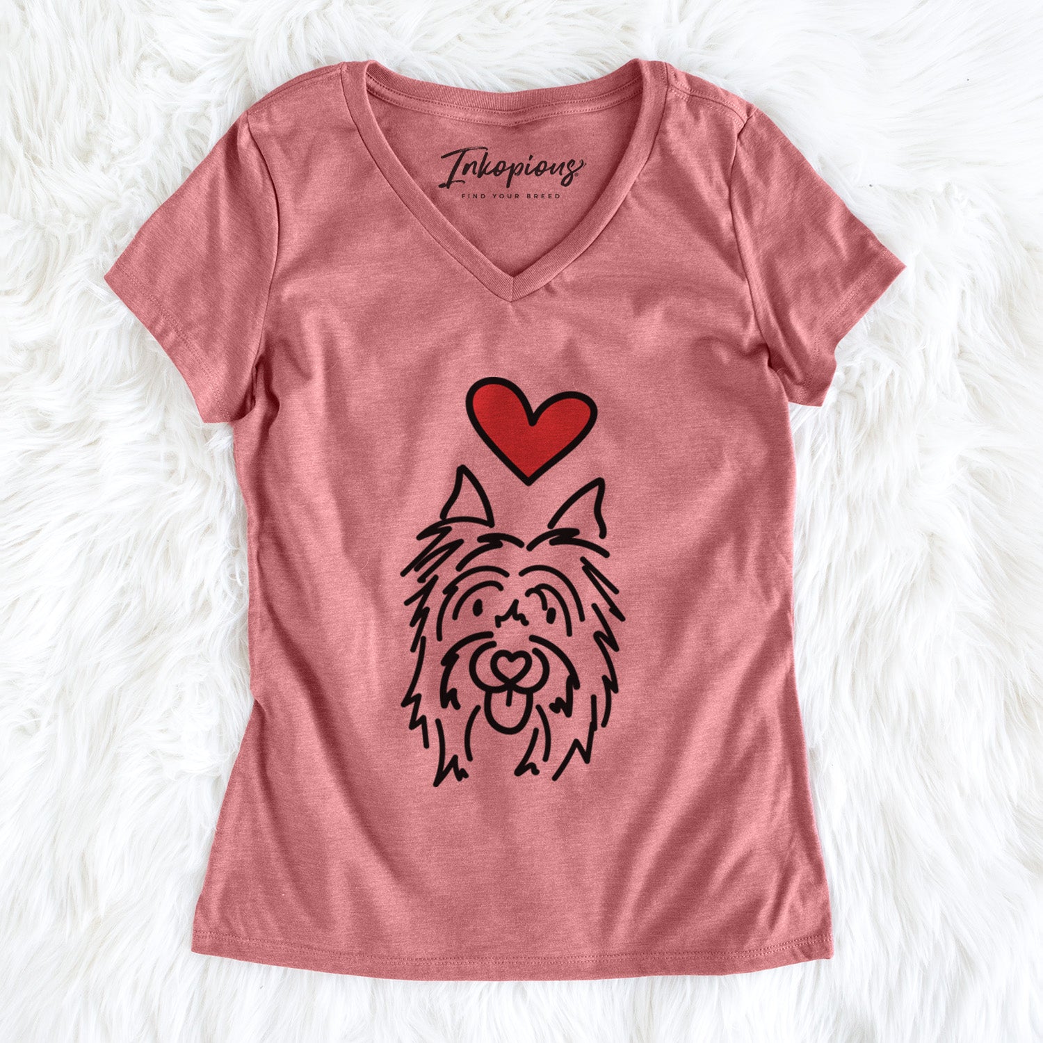 Love Always Silky Terrier - Monty - Women's Perfect V-neck Shirt