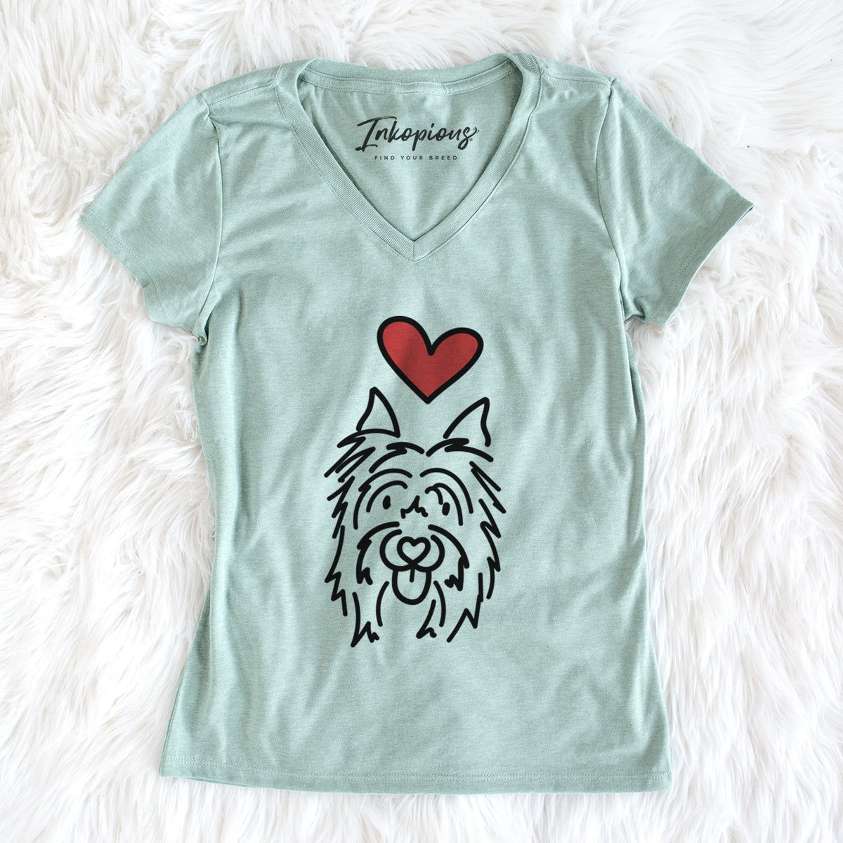Love Always Silky Terrier - Monty - Women&#39;s Perfect V-neck Shirt