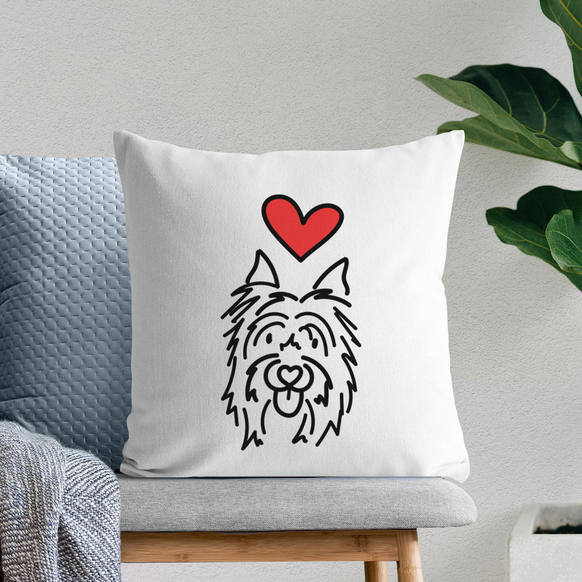 Love Always Silky Terrier - Monty -  Throw Pillow Cover