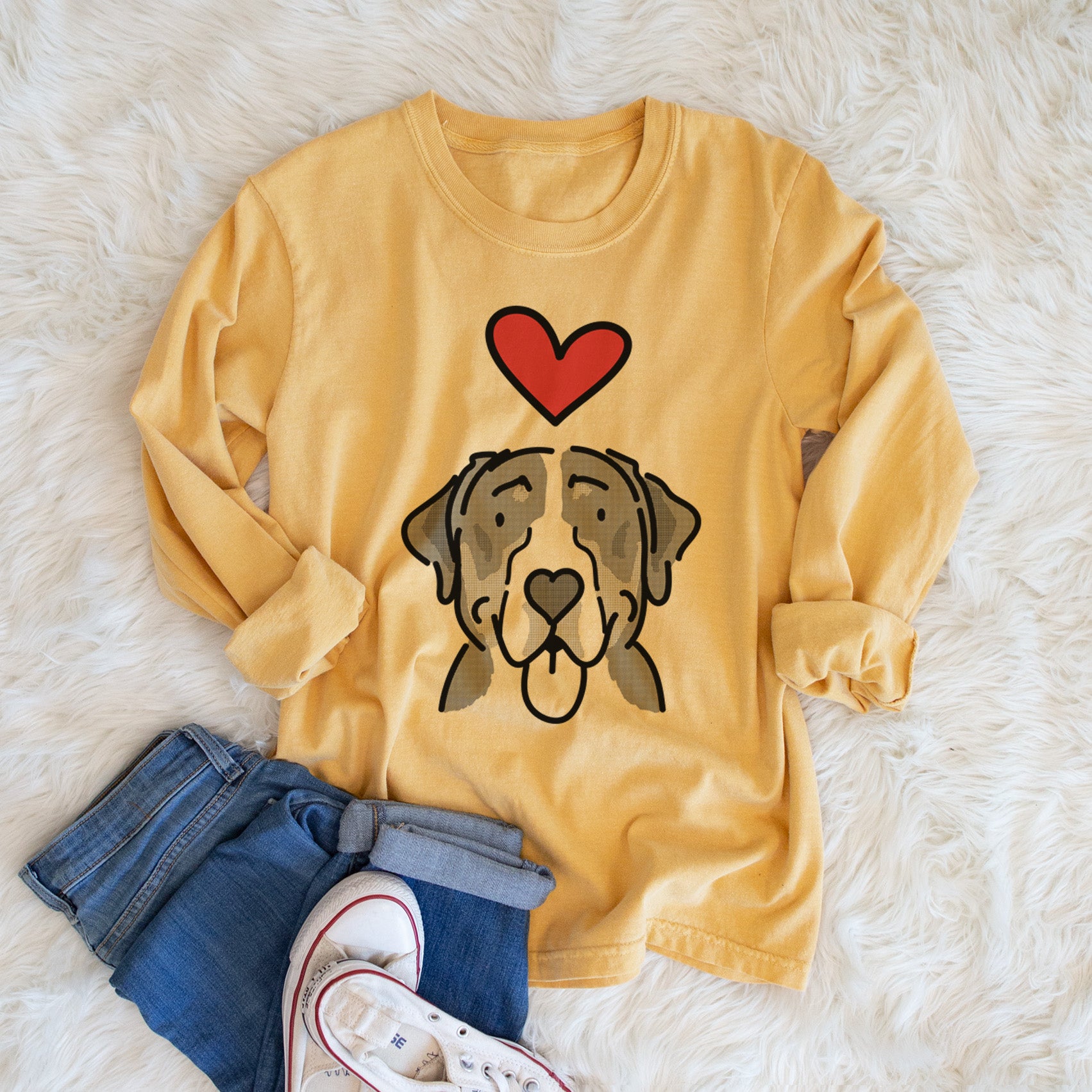 Love Always Greater Swiss Mountain Dog - Moose - Heavyweight 100% Cotton Long Sleeve
