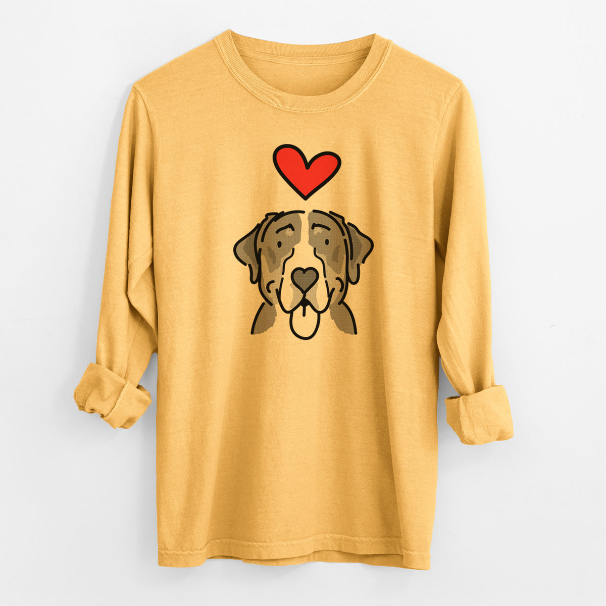 Love Always Greater Swiss Mountain Dog - Moose - Heavyweight 100% Cotton Long Sleeve