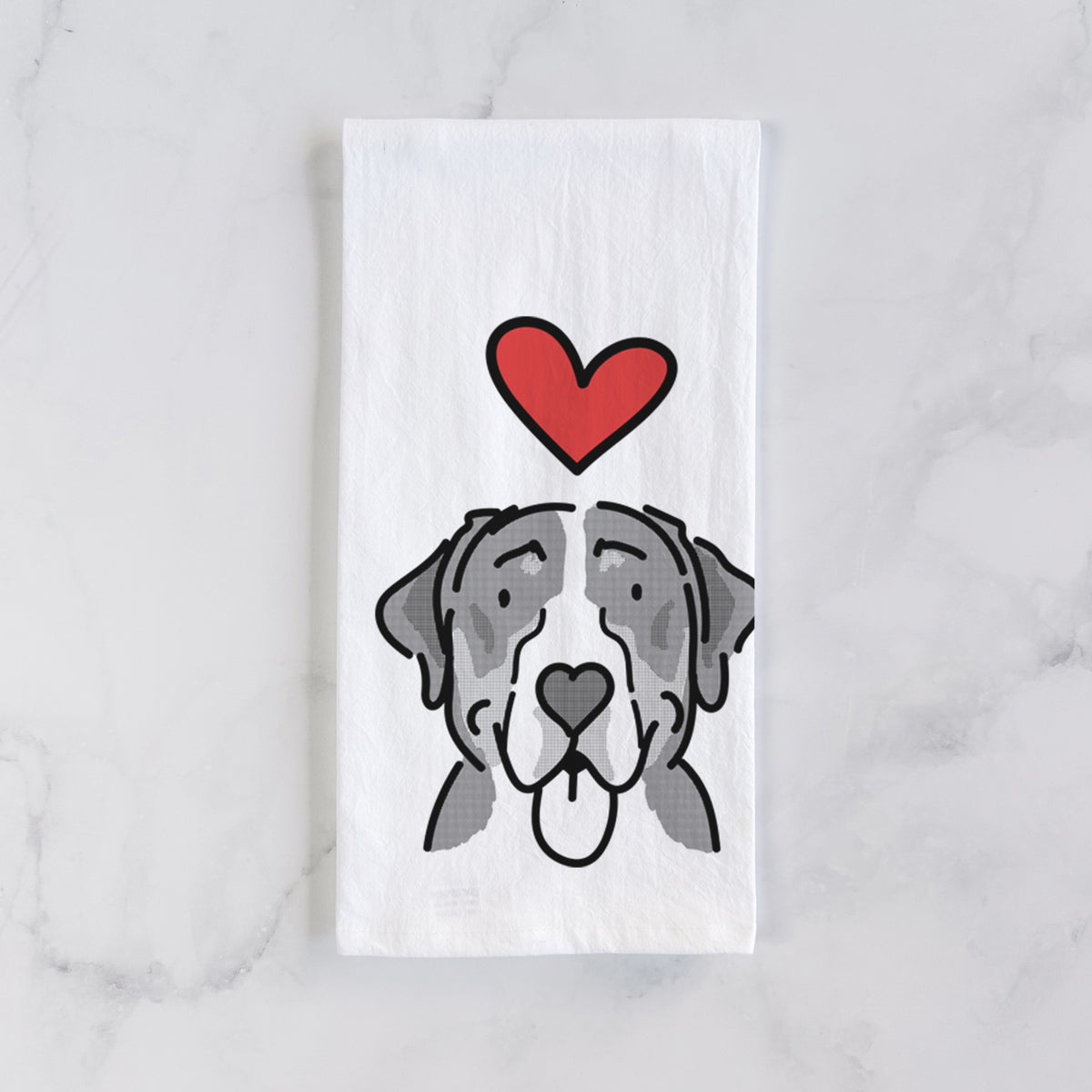 Love Always Greater Swiss Mountain Dog - Moose - Tea Towel