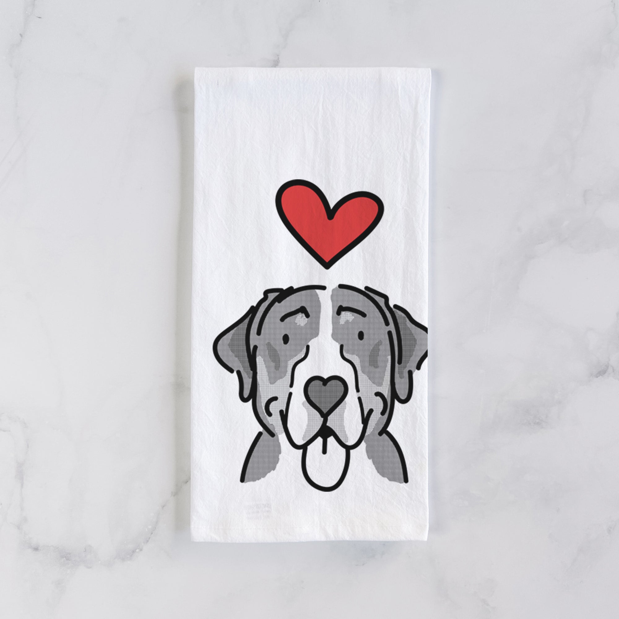 Love Always Greater Swiss Mountain Dog - Moose - Tea Towel