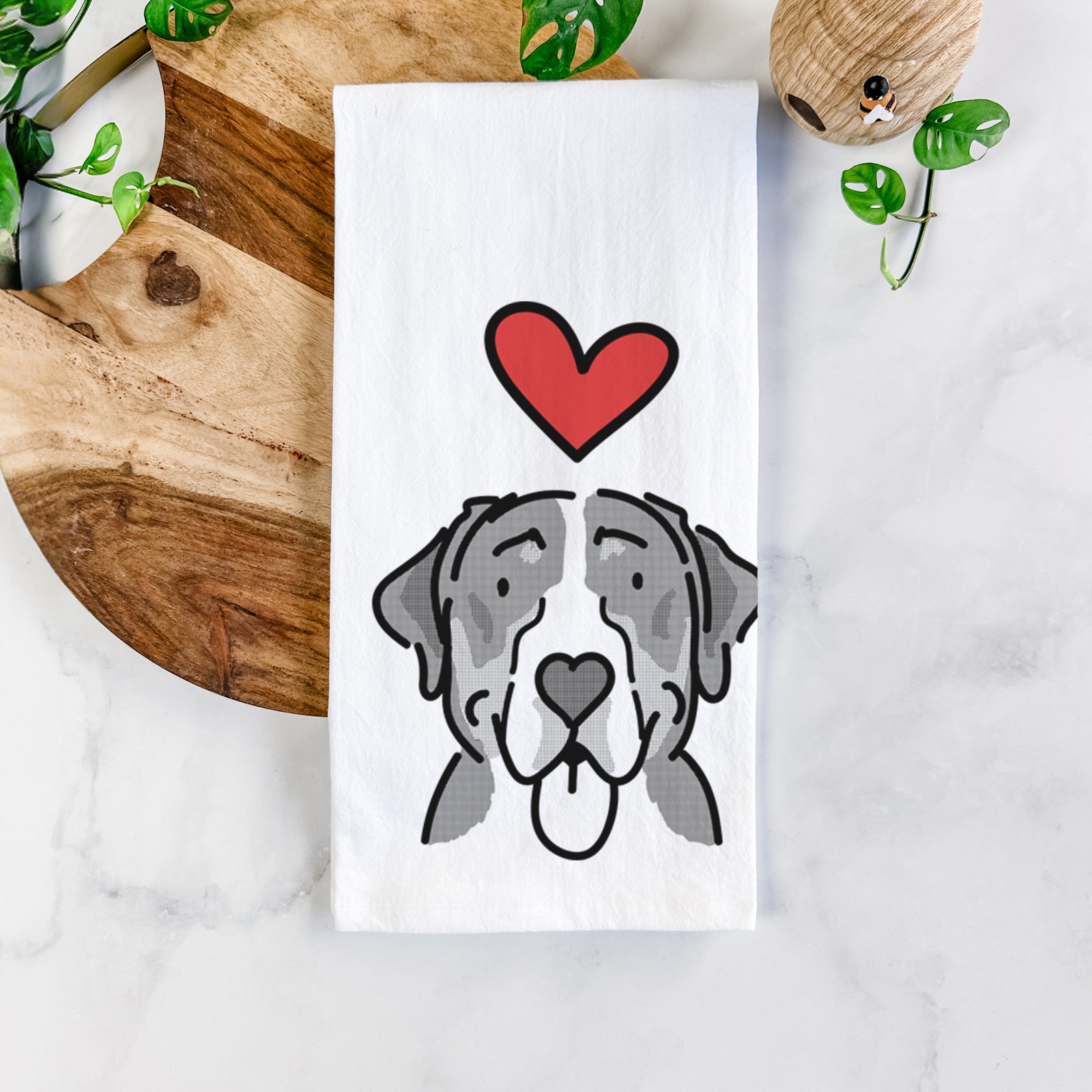 Love Always Greater Swiss Mountain Dog - Moose - Tea Towel
