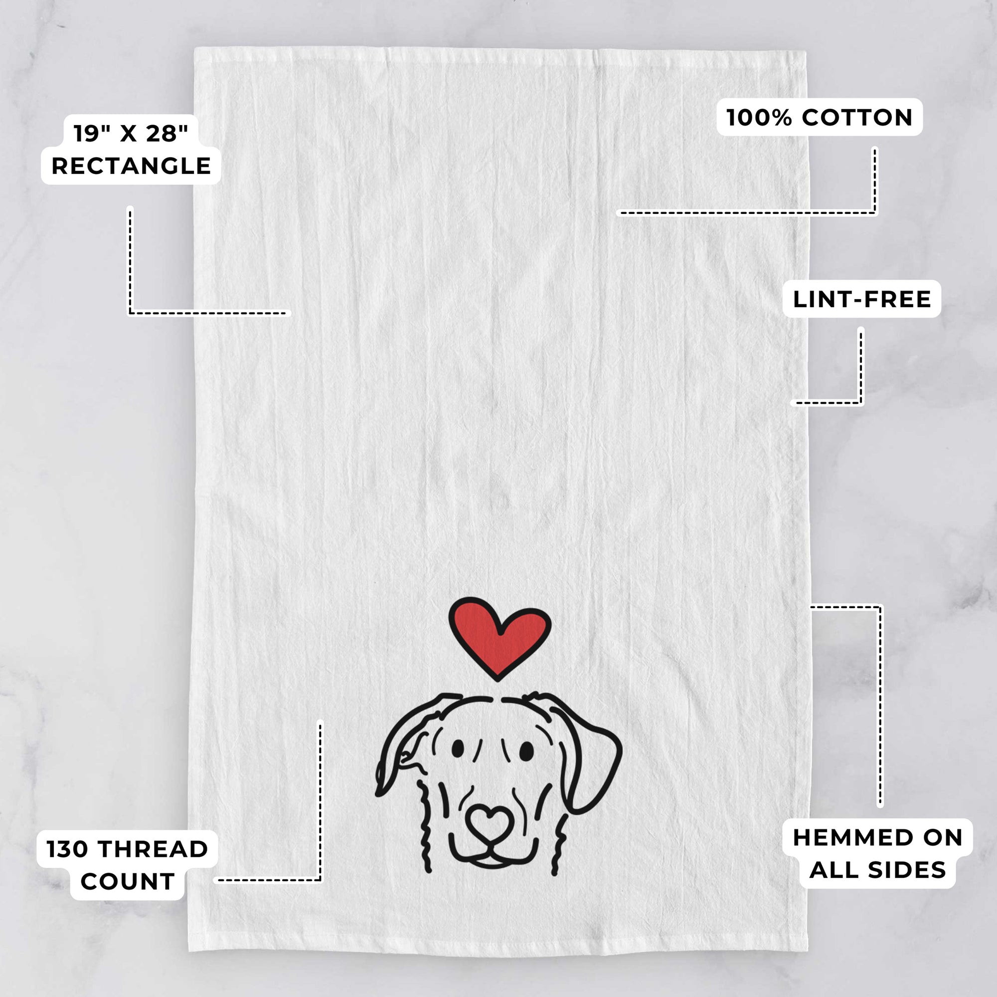 Love Always German Shepherd Mix - Morrison - Tea Towel