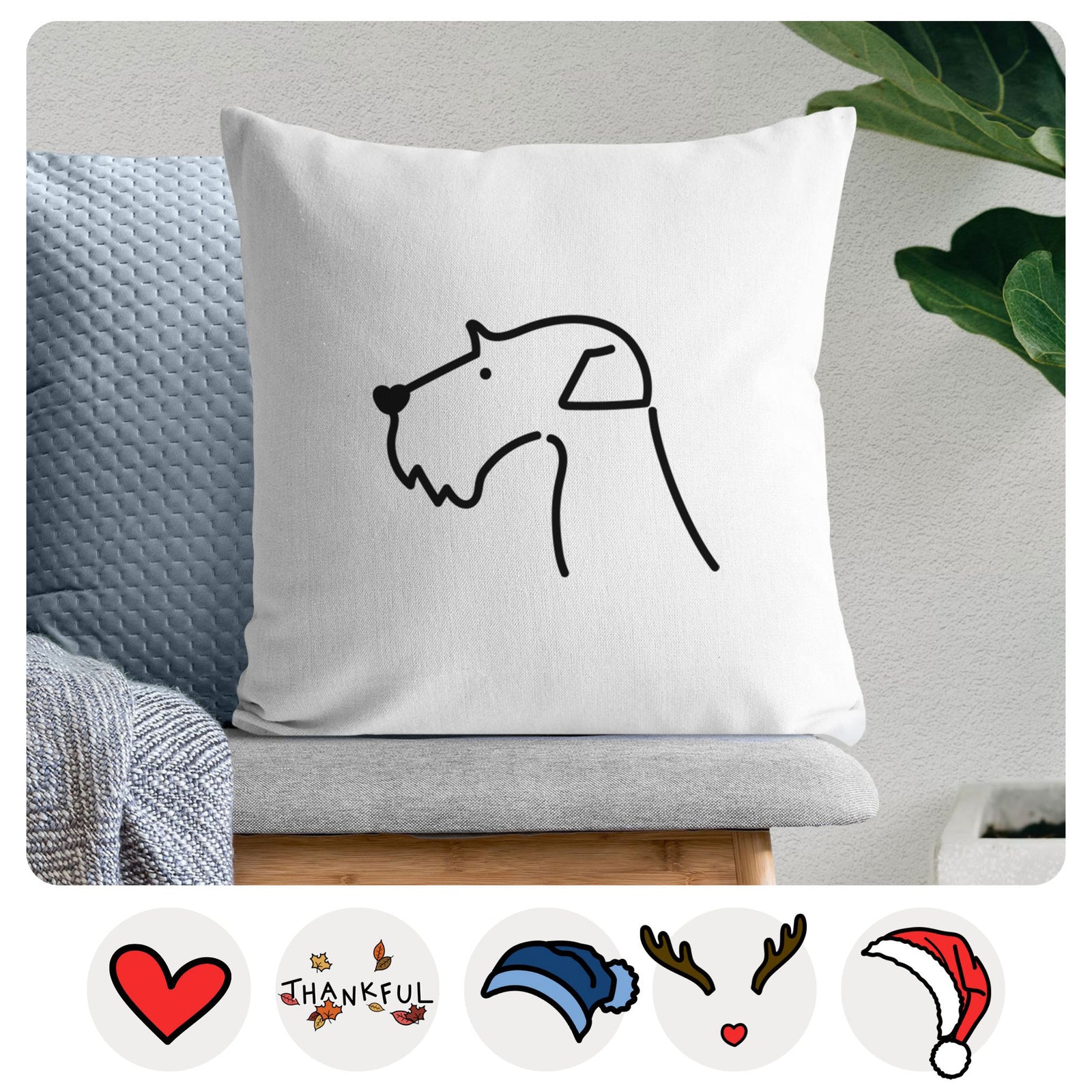 Love Always Airedale Terrier - Throw Pillow Cover