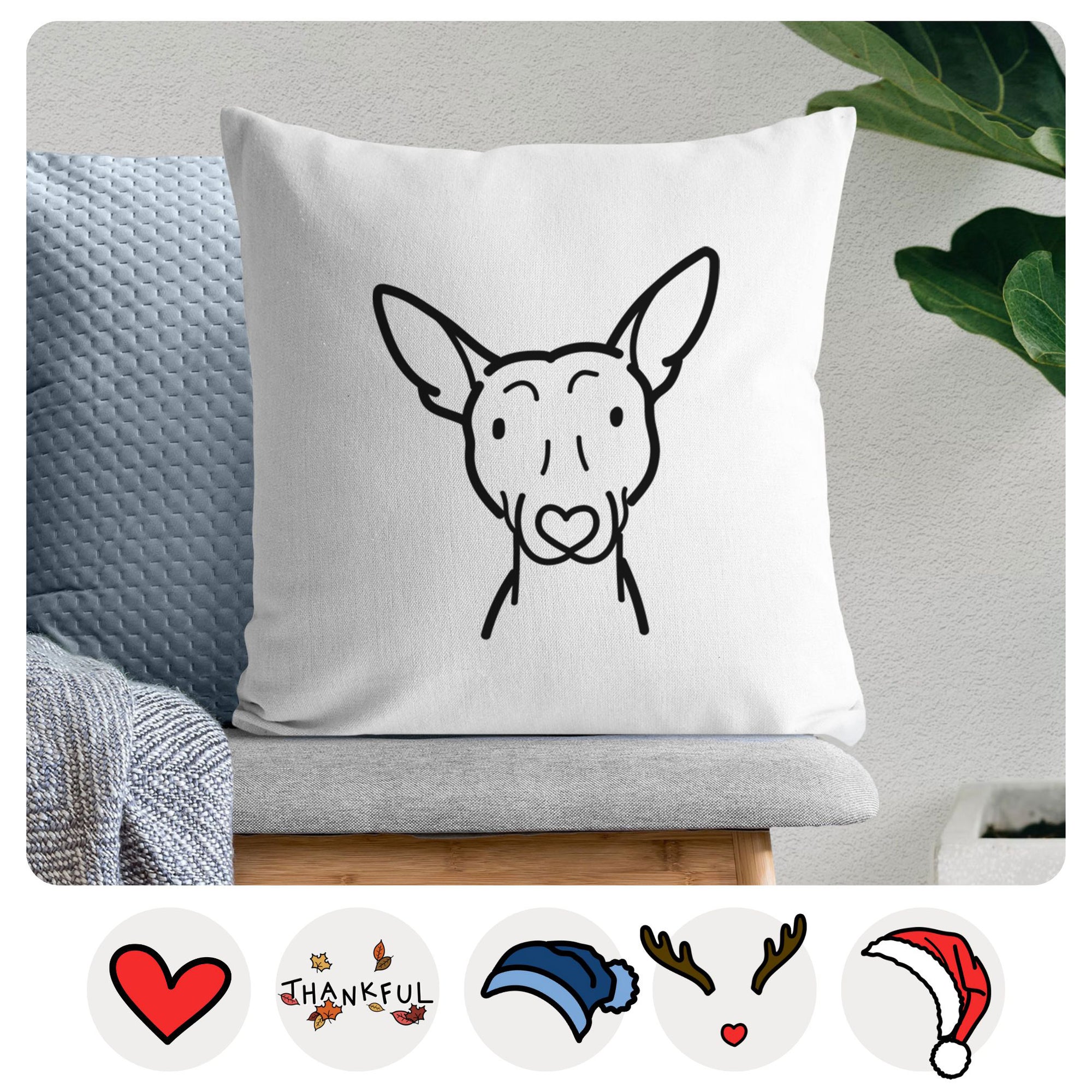 Love Always American Hairless Terrier - Throw Pillow Cover