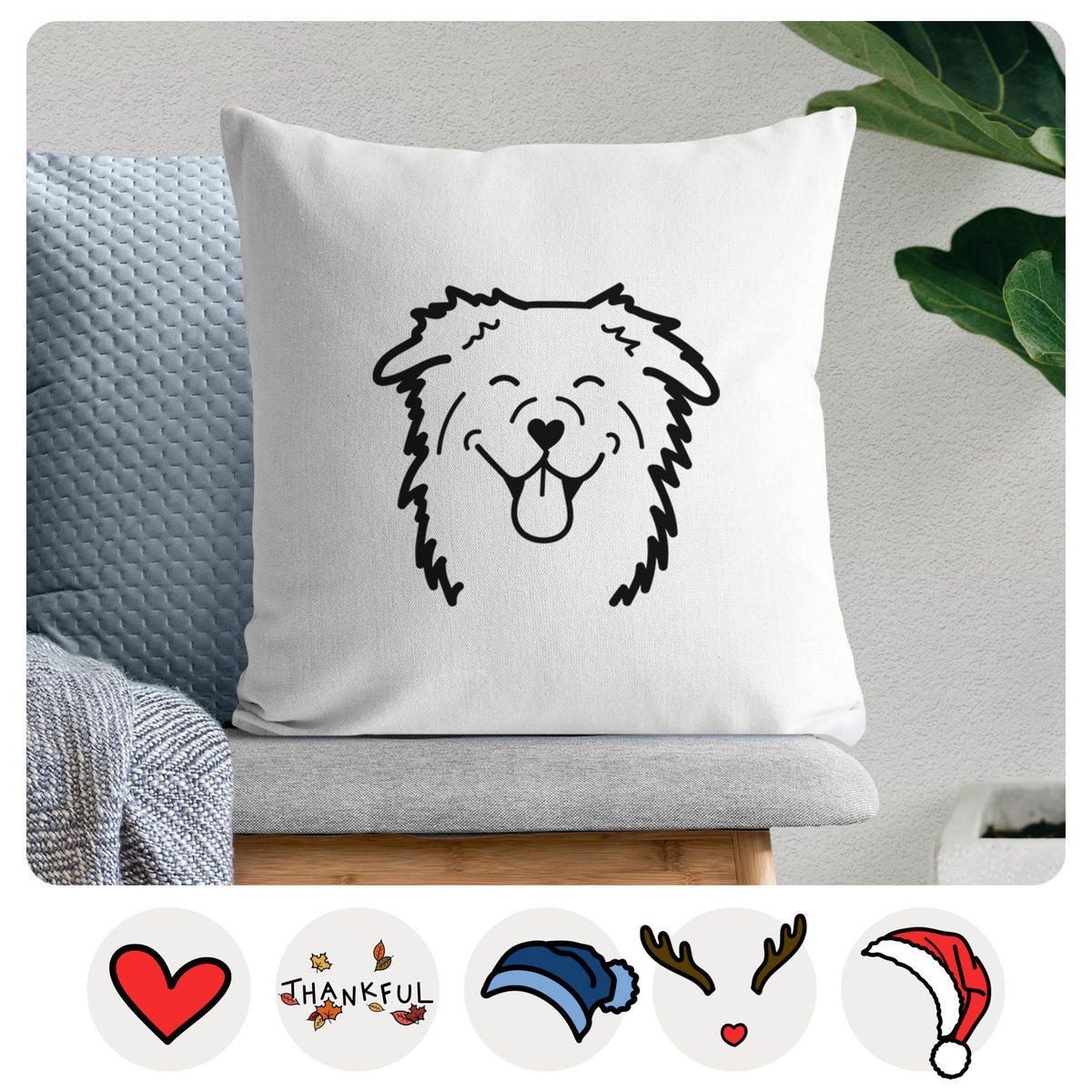 Love Always Australian Shepherd - Throw Pillow Cover