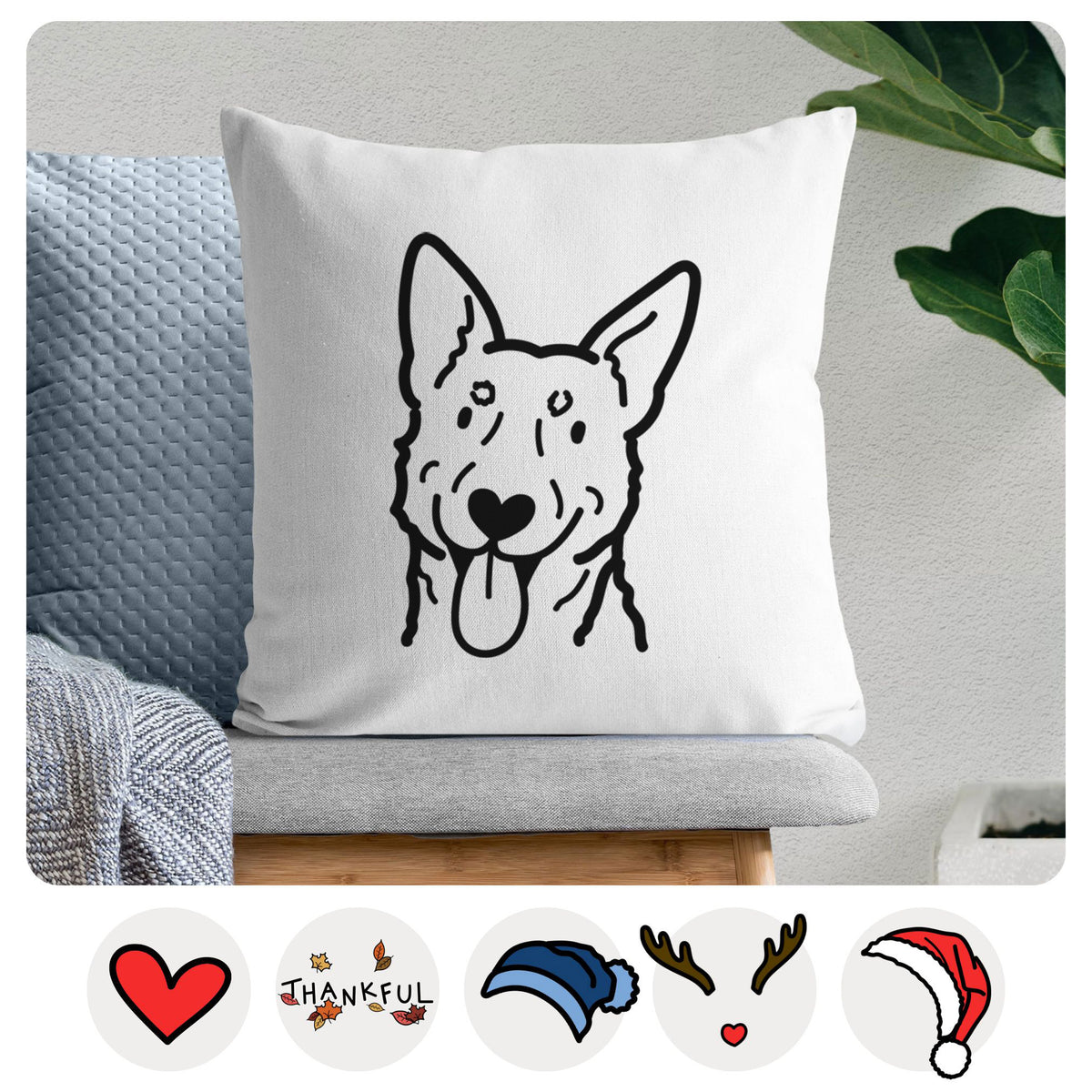 Love Always Australian Cattle Dog - Throw Pillow Cover