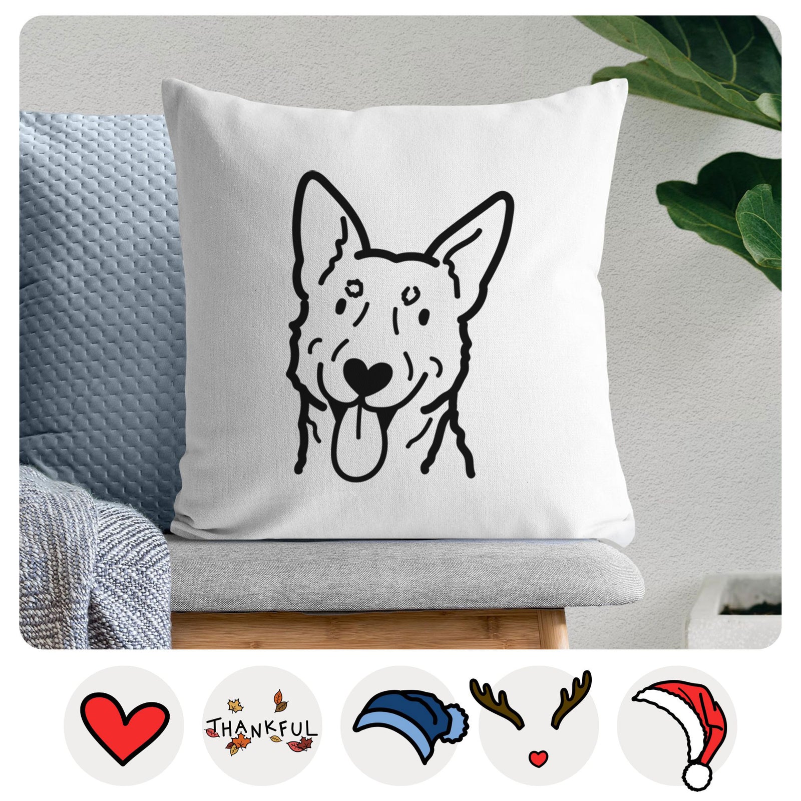 Love Always Australian Cattle Dog - Throw Pillow Cover