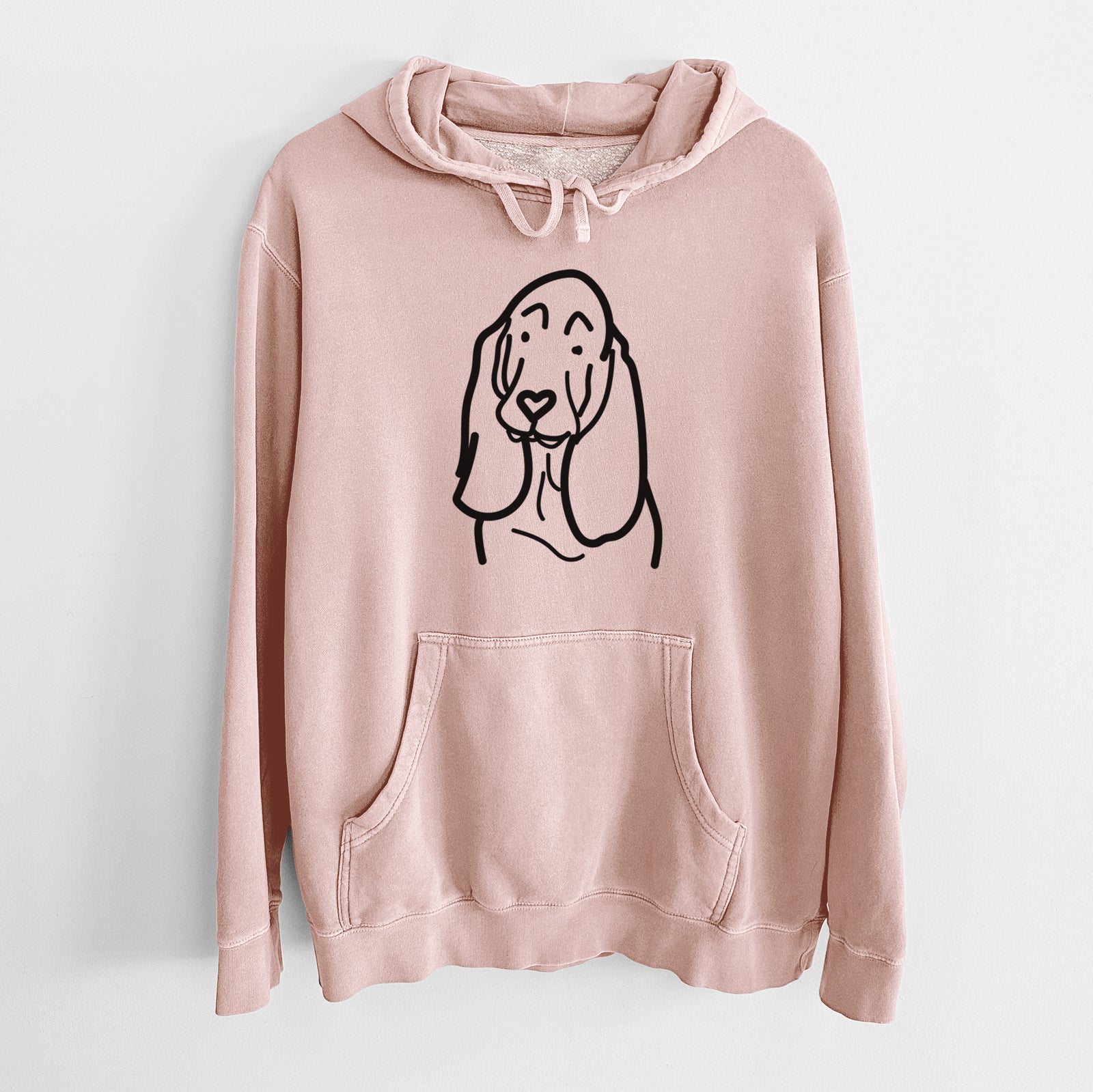 Love Always Basset Hound - Unisex Pigment Dyed Hoodie