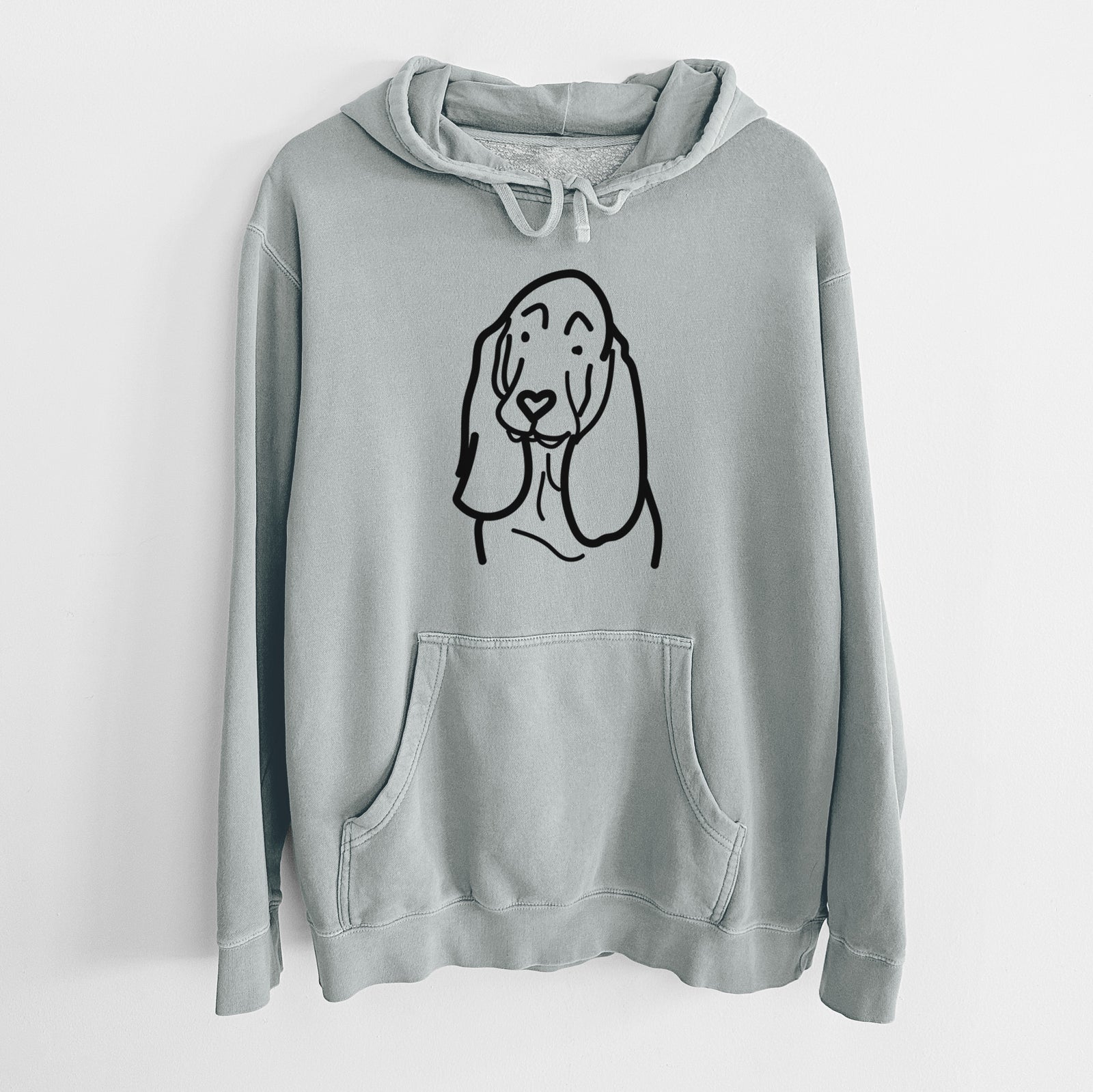 Love Always Basset Hound - Unisex Pigment Dyed Hoodie