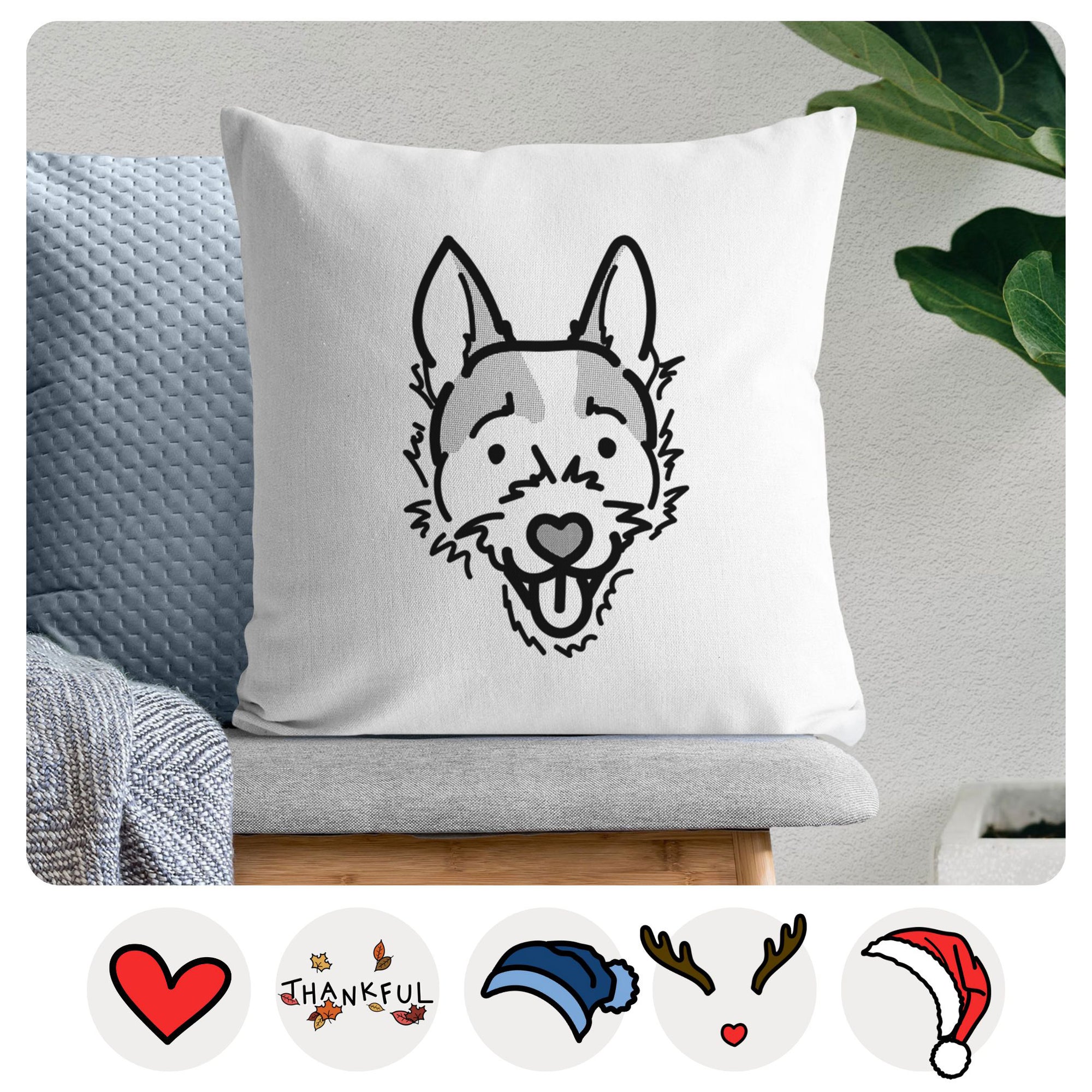 Love Always Jack Russell Terrier - Baxter -  Throw Pillow Cover
