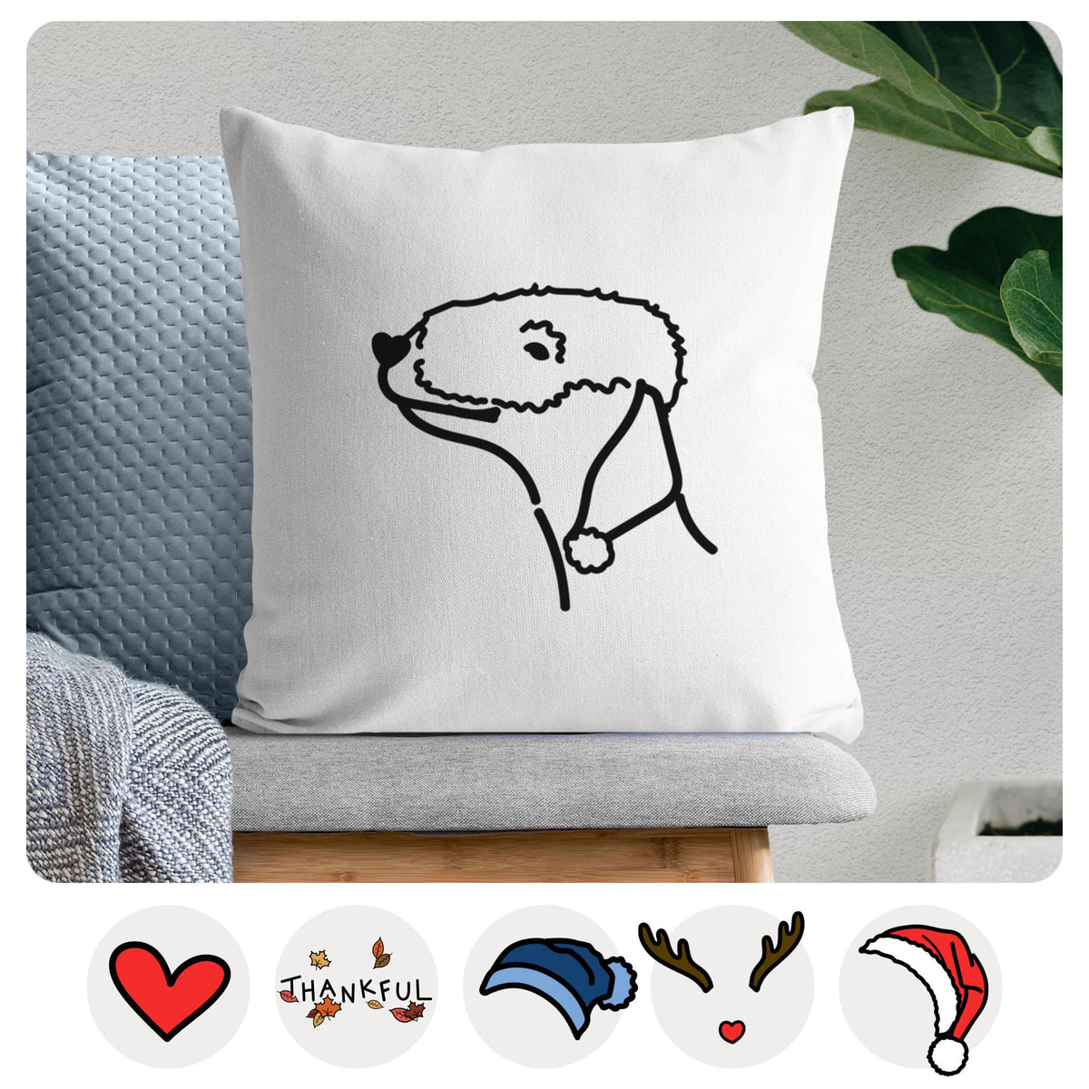 Love Always Bedlington Terrier - Throw Pillow Cover