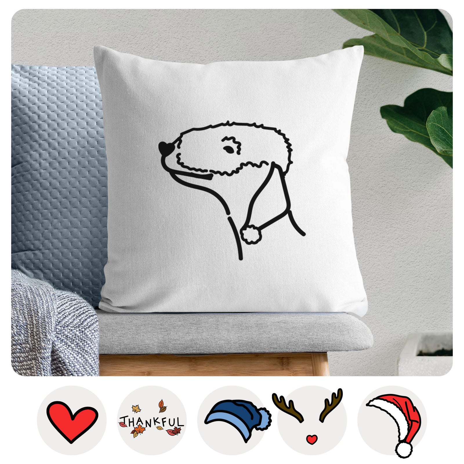 Love Always Bedlington Terrier - Throw Pillow Cover