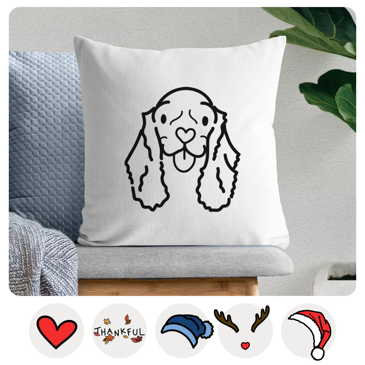 Love Always American Cocker Spaniel - Bella -  Throw Pillow Cover