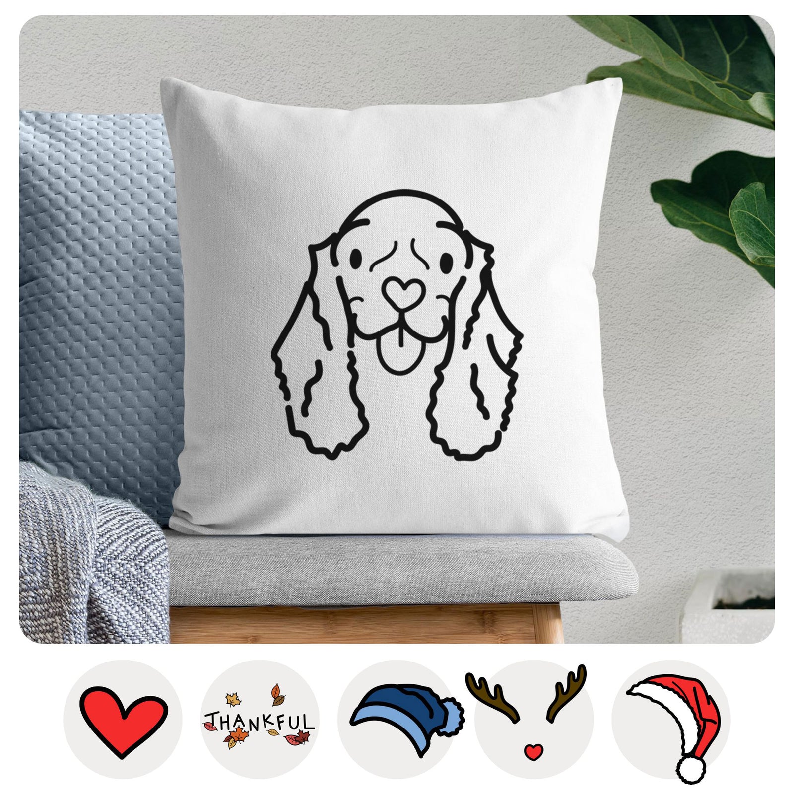 Love Always American Cocker Spaniel - Bella -  Throw Pillow Cover