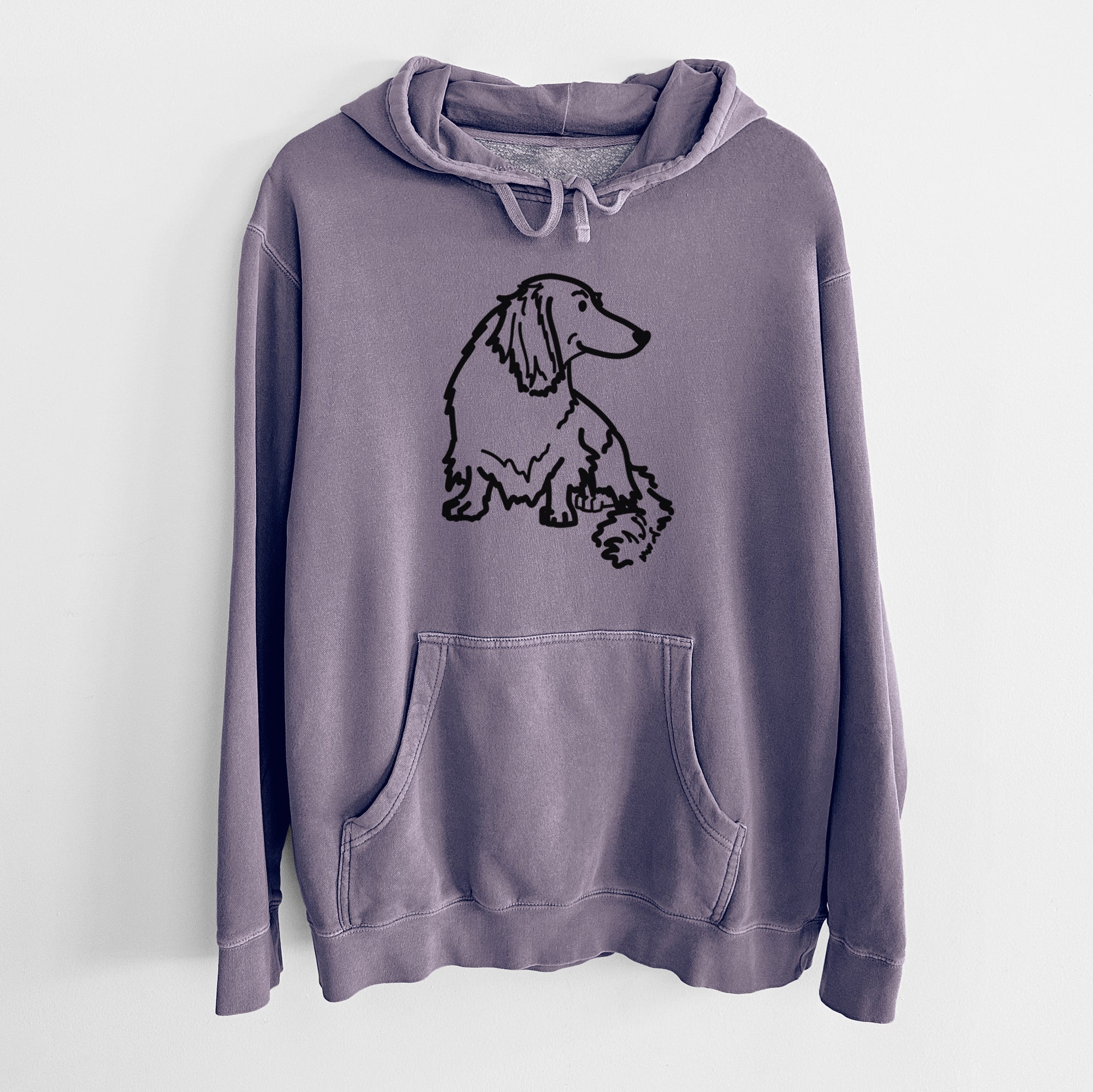 Love Always Dachshund - Bella - Unisex Pigment Dyed Hoodie