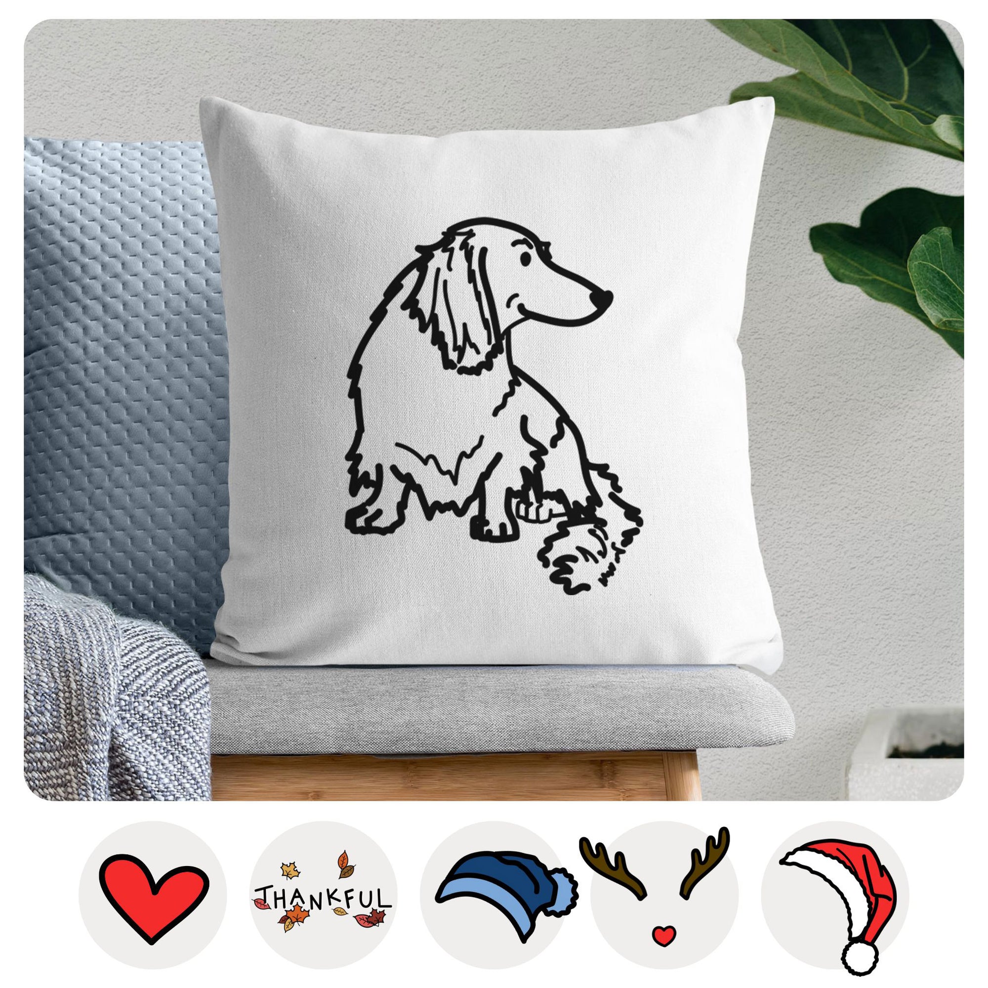 Love Always Dachshund - Bella -  Throw Pillow Cover