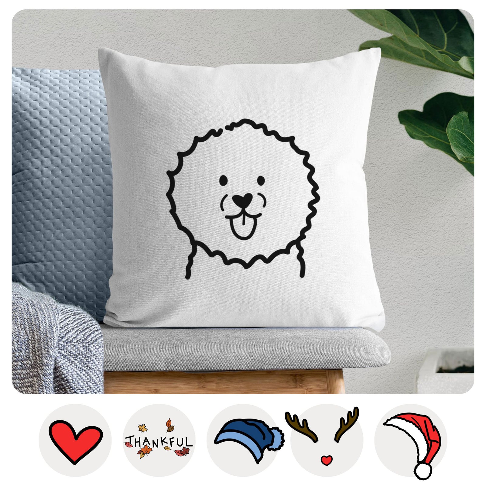 Love Always Bichon Frise - Throw Pillow Cover