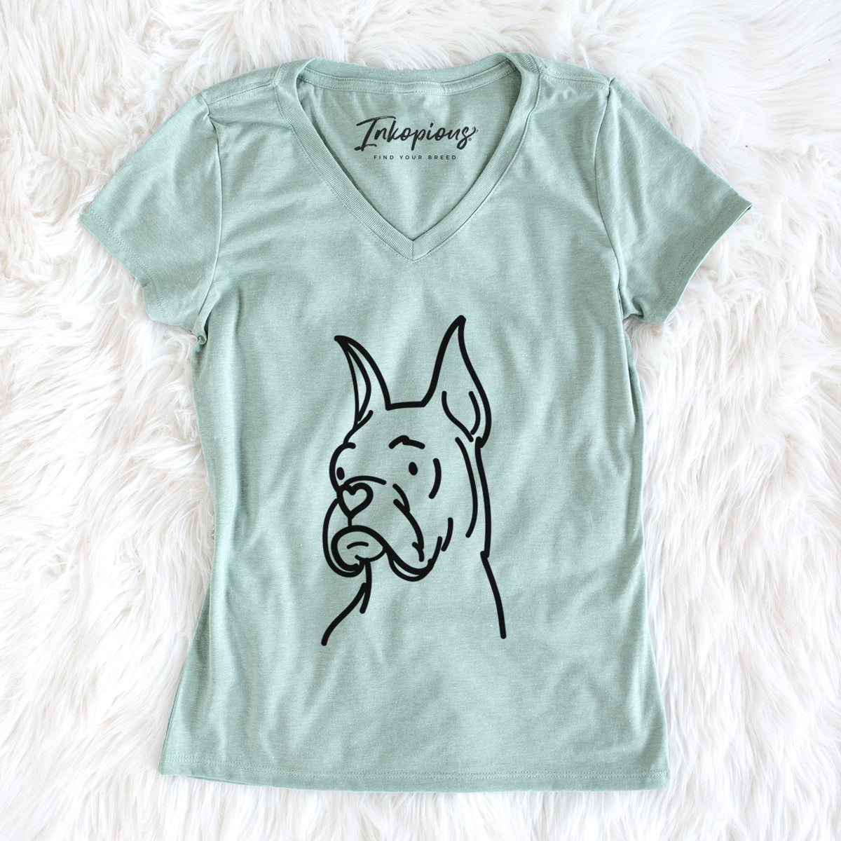 Love Always Rescue Boxer - Billy - Women's Perfect V-neck Shirt