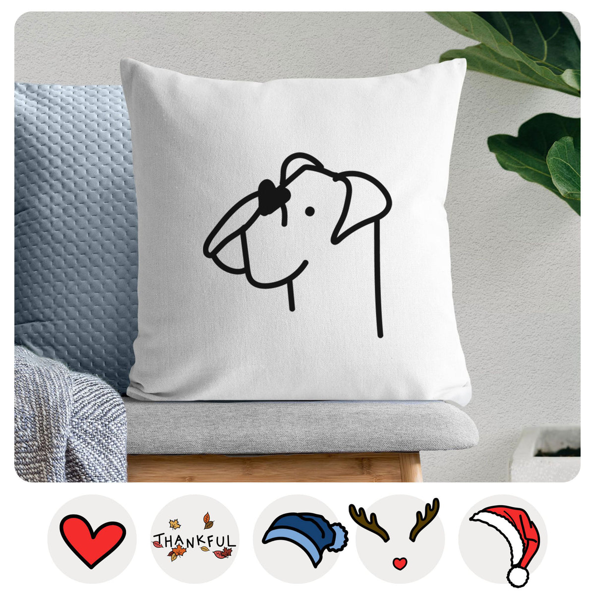 Love Always Boxer - Throw Pillow Cover