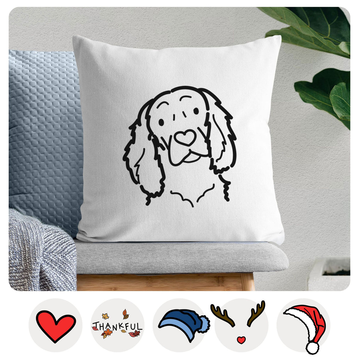 Love Always Boykin Spaniel - Throw Pillow Cover